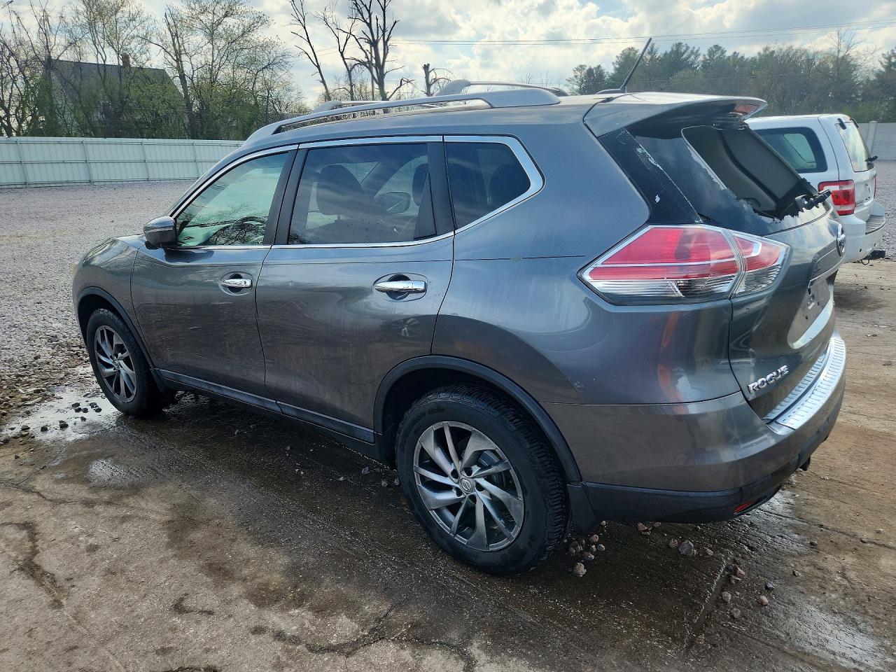 2015 Nissan Rogue S Gray vin: 5N1AT2MV5FC848990