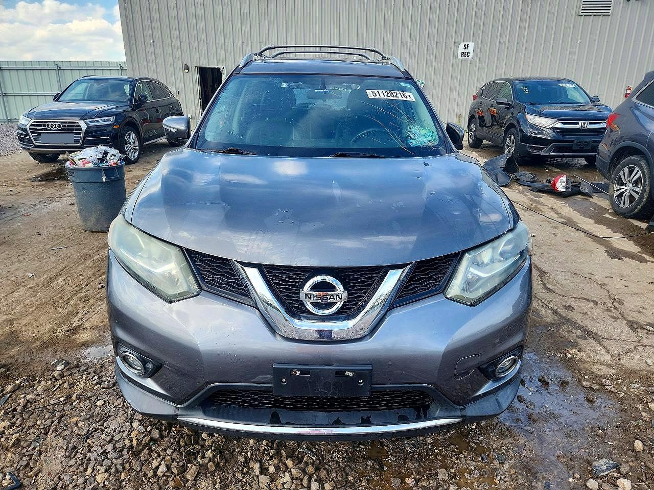2015 Nissan Rogue S Gray vin: 5N1AT2MV5FC848990