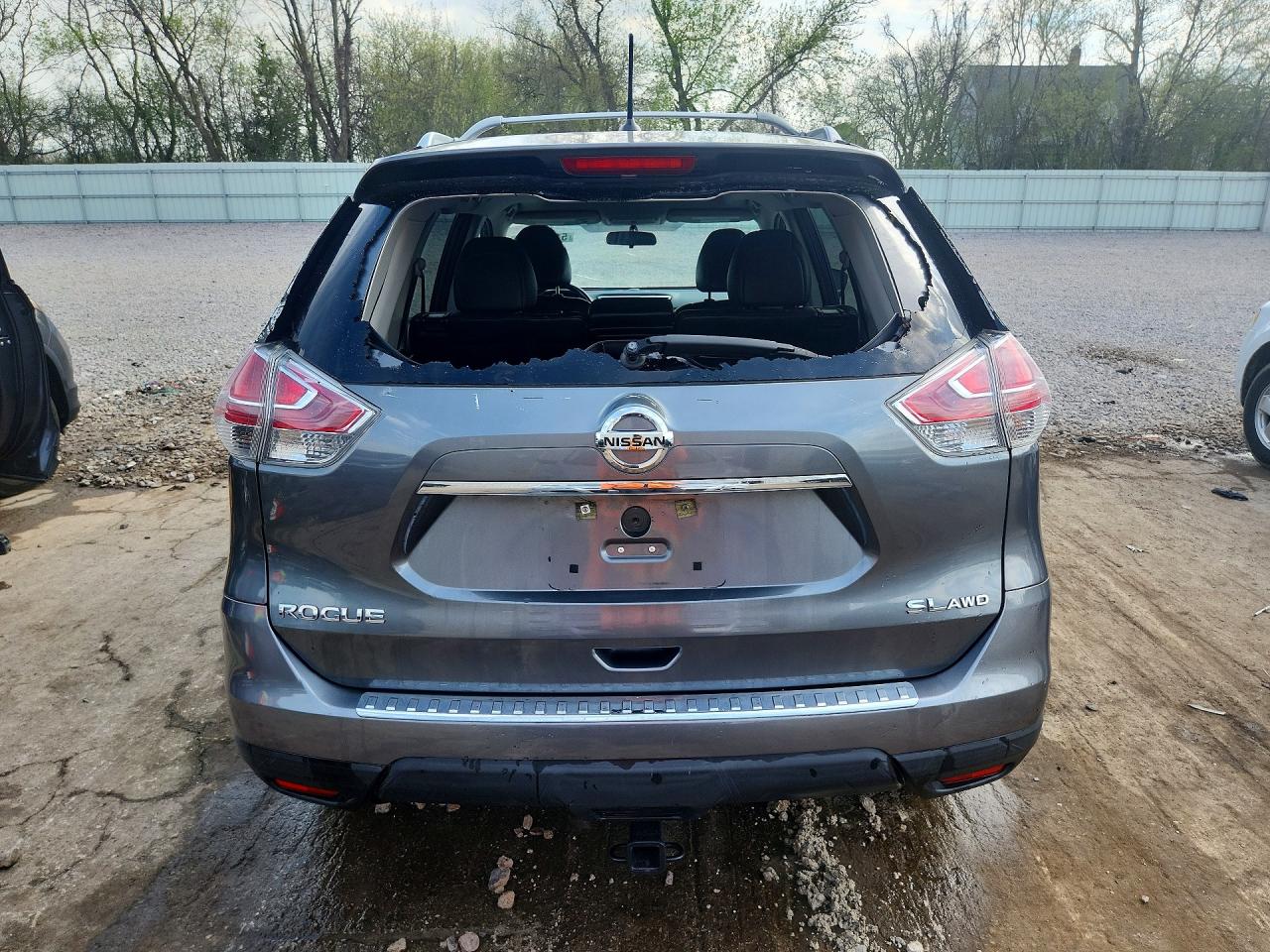 2015 Nissan Rogue S Gray vin: 5N1AT2MV5FC848990