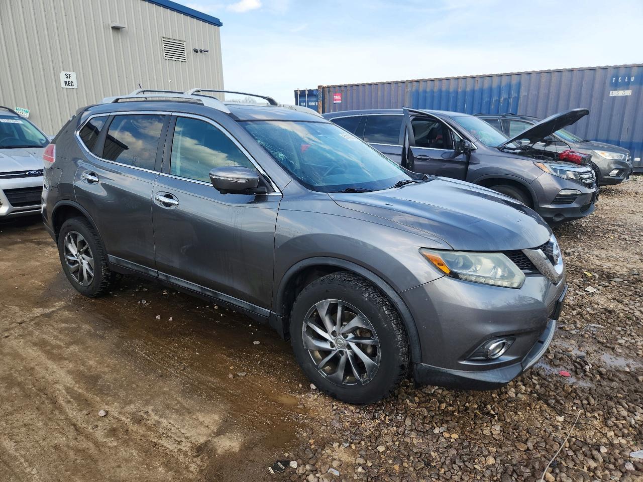 2015 Nissan Rogue S Gray vin: 5N1AT2MV5FC848990