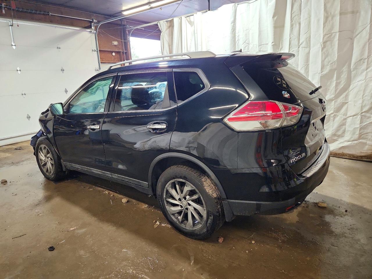 2015 Nissan Rogue Sl Black vin: 5N1AT2MV5FC849573