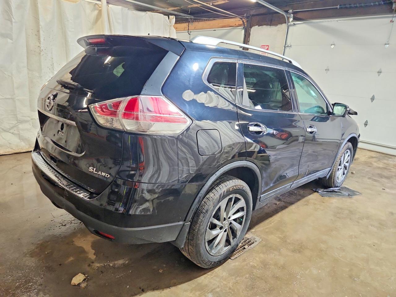 2015 Nissan Rogue Sl Black vin: 5N1AT2MV5FC849573