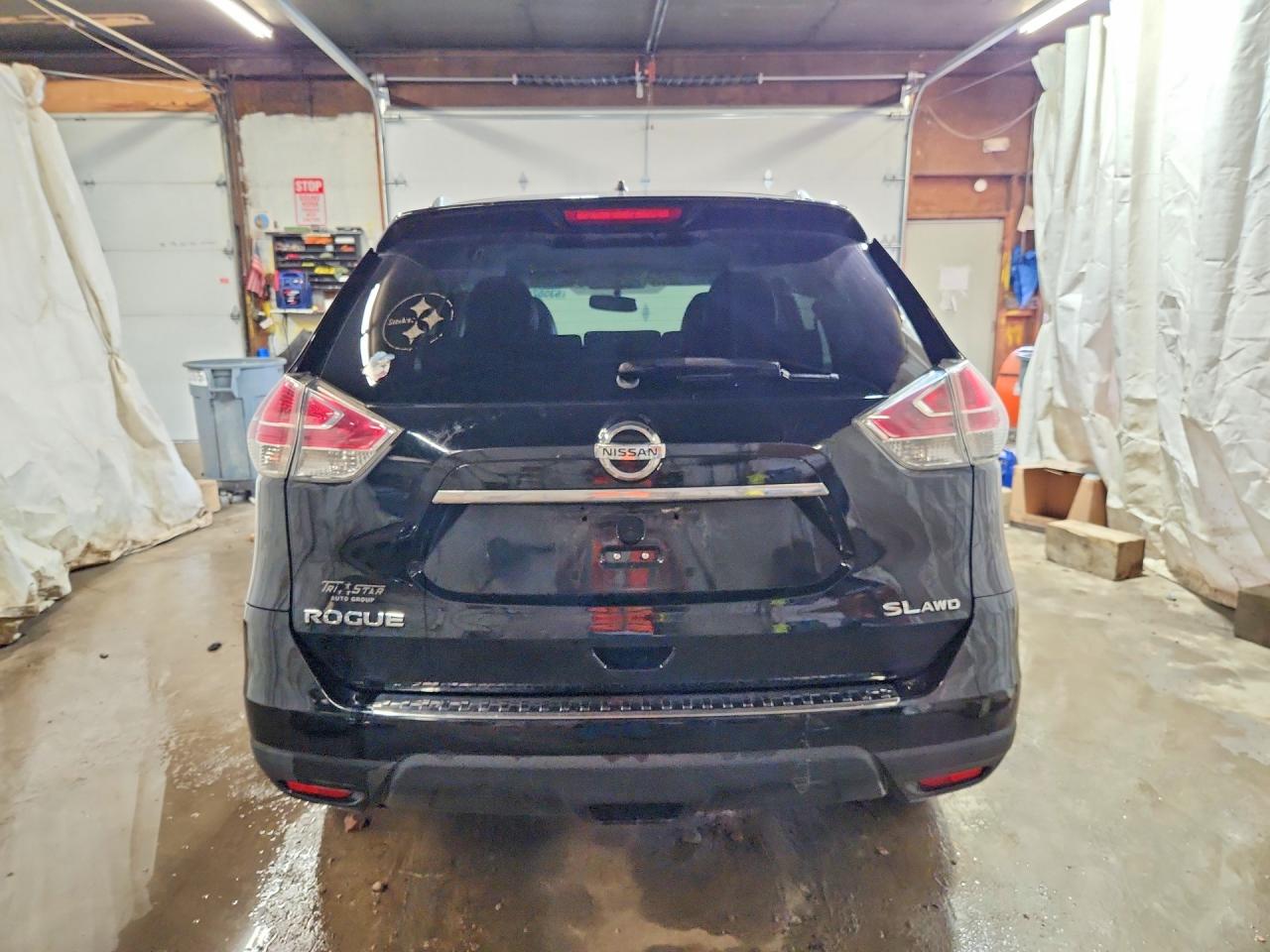 2015 Nissan Rogue Sl Black vin: 5N1AT2MV5FC849573