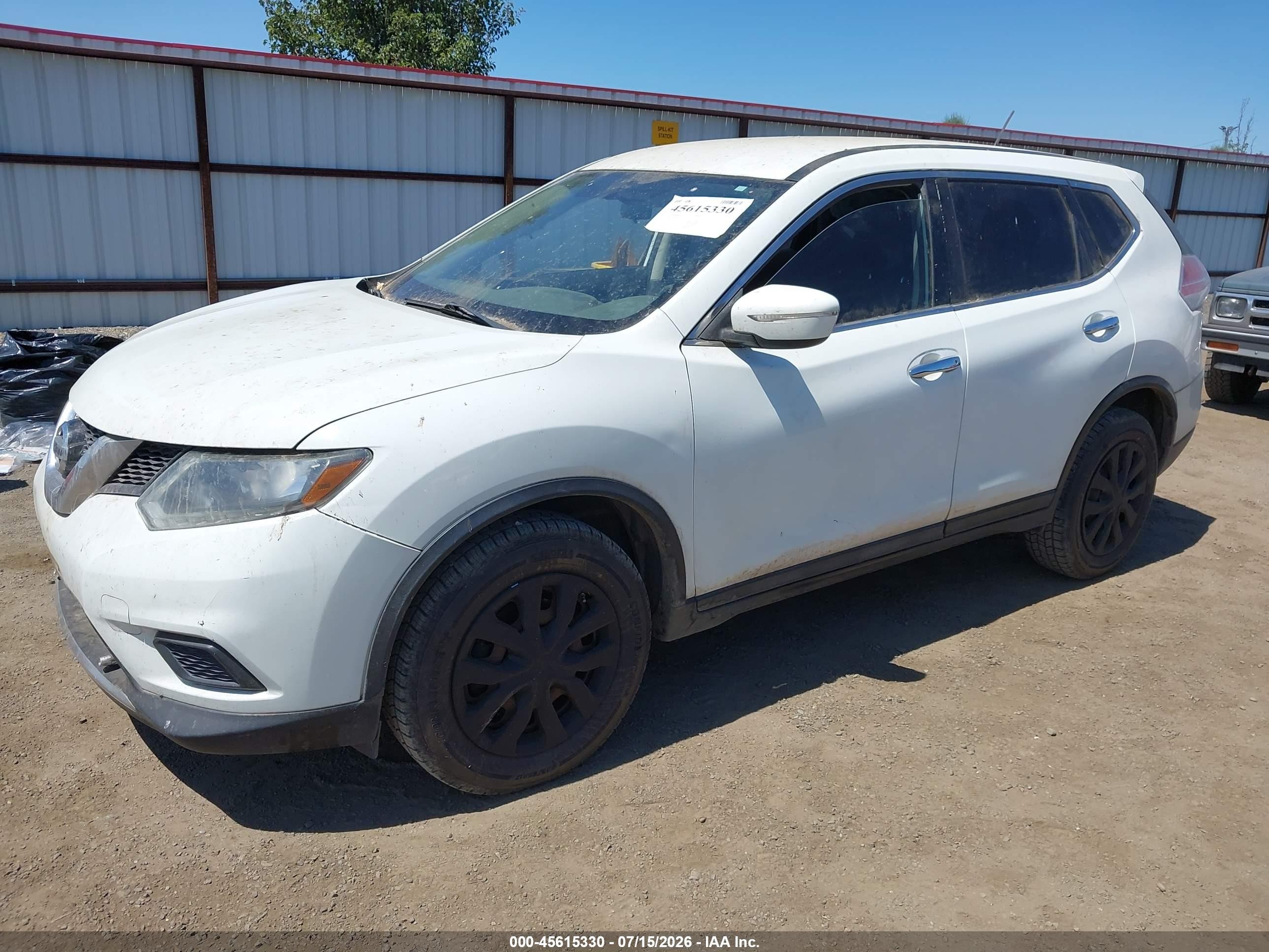 2015 Nissan Rogue S/sl/sv White vin: 5N1AT2MV5FC857253