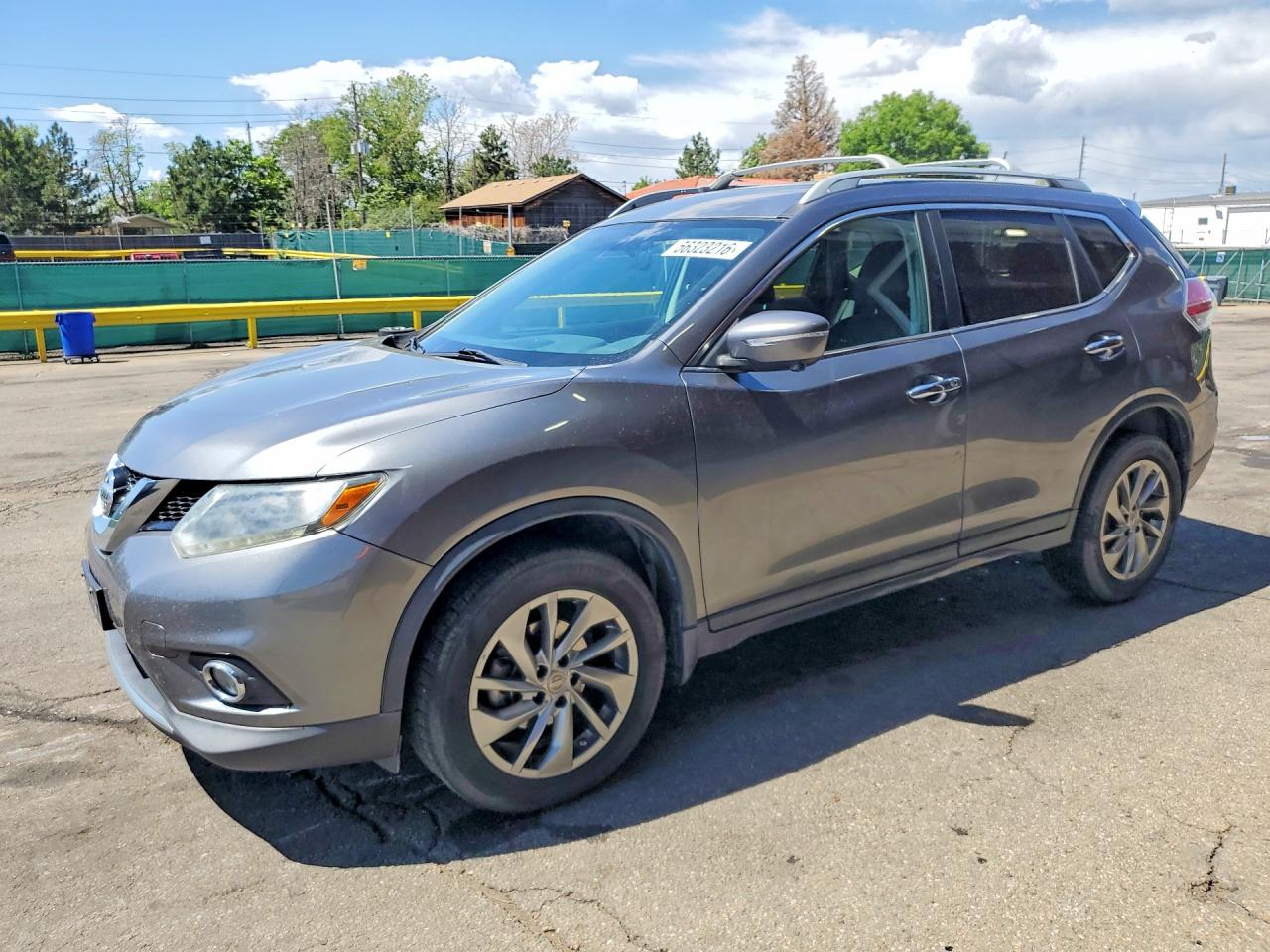 2015 Nissan Rogue Sl Gray vin: 5N1AT2MV5FC872884