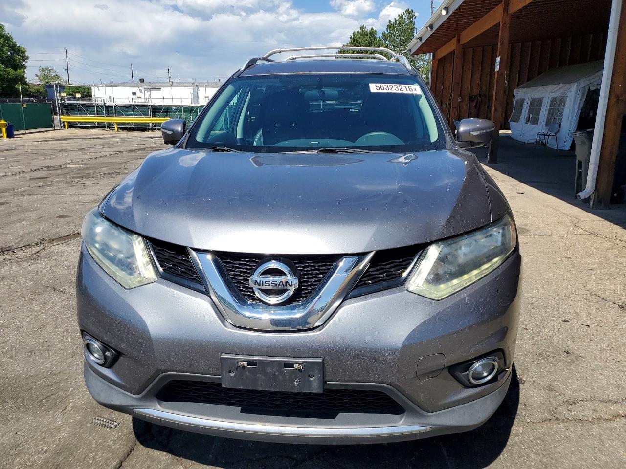 2015 Nissan Rogue Sl Gray vin: 5N1AT2MV5FC872884