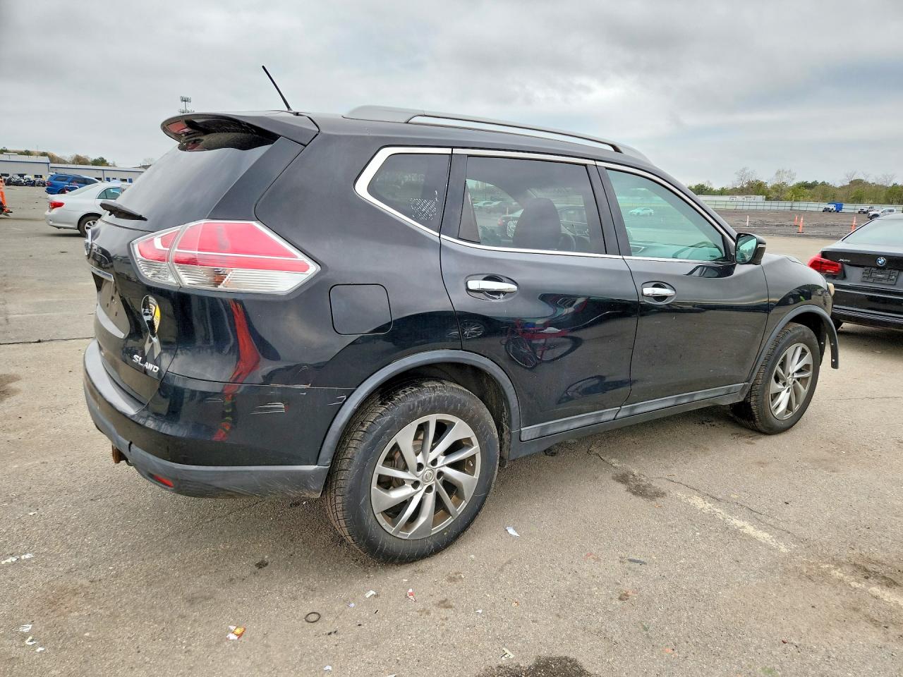 2015 Nissan Rogue Sl Черный vin: 5N1AT2MV5FC876689