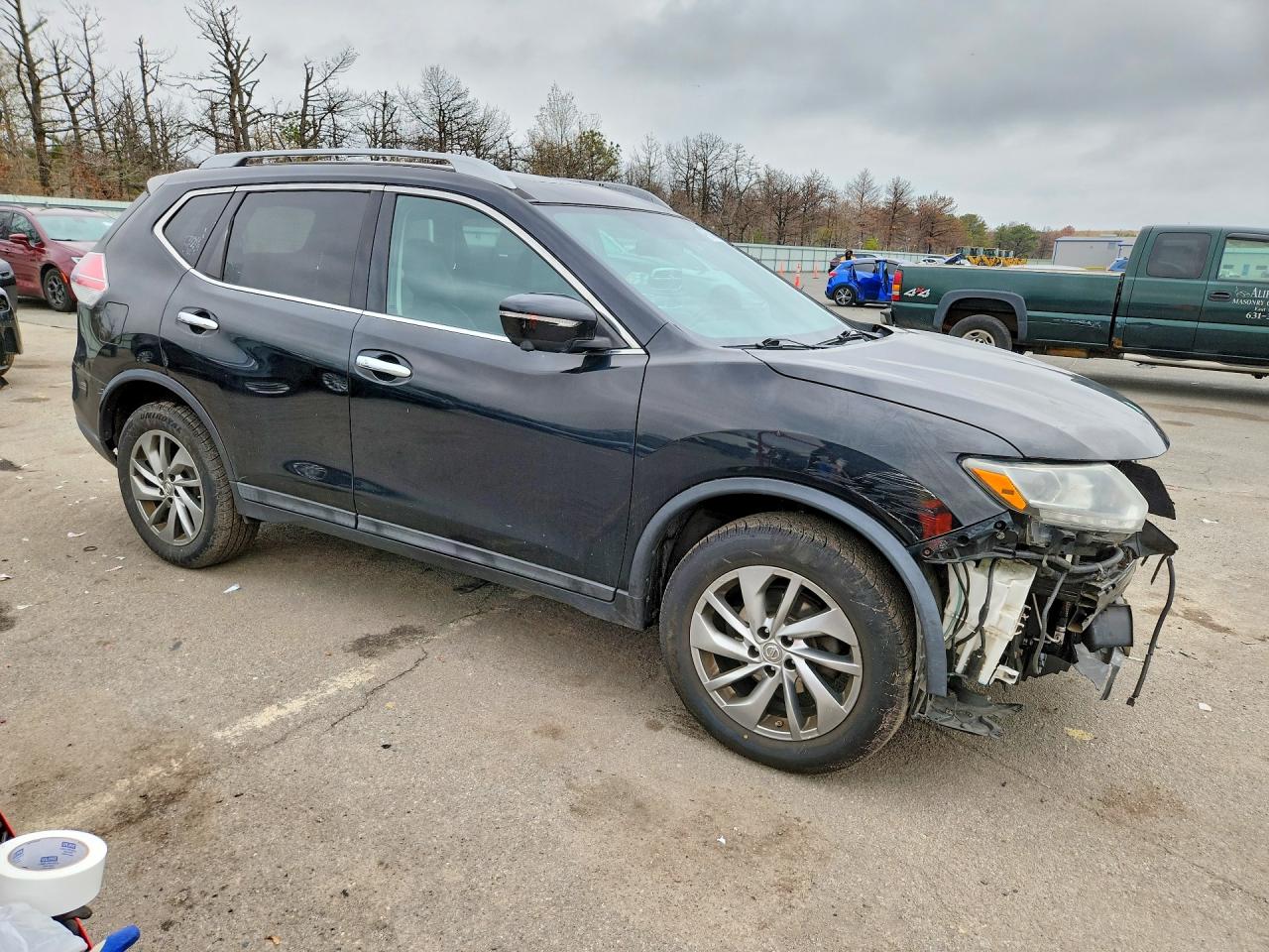 2015 Nissan Rogue Sl Черный vin: 5N1AT2MV5FC876689