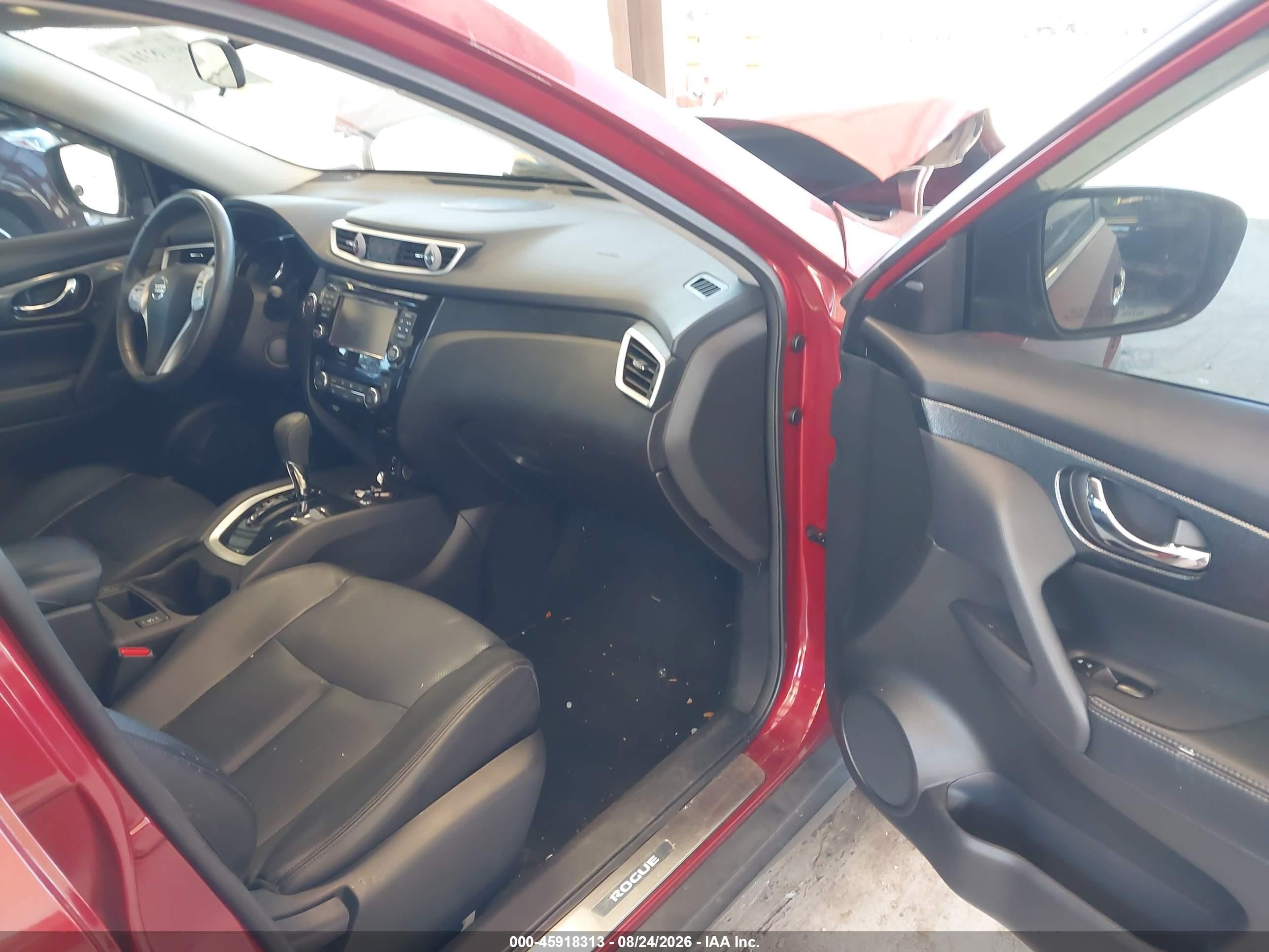 2015 Nissan Rogue Sl Red vin: 5N1AT2MV5FC882427