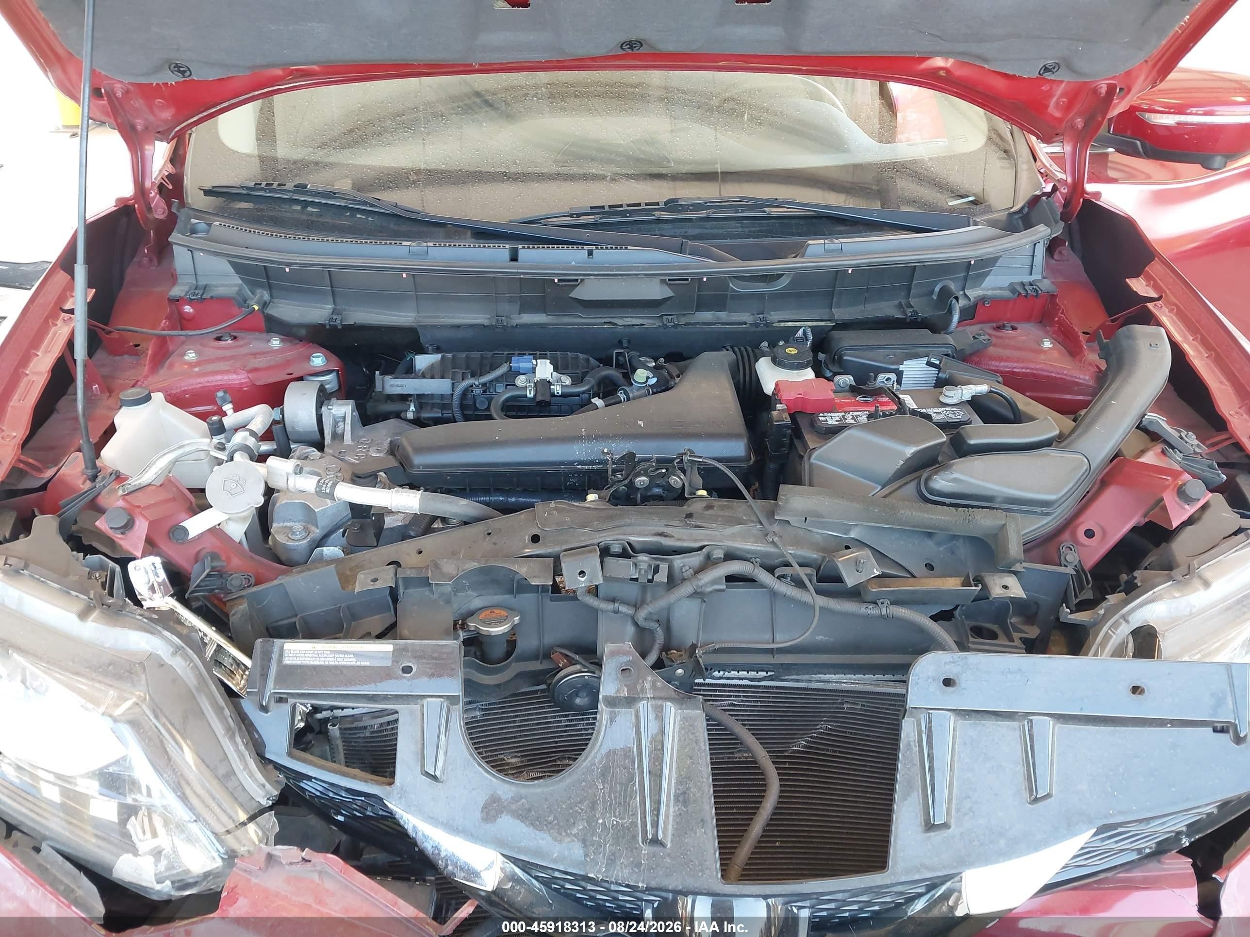 2015 Nissan Rogue Sl Red vin: 5N1AT2MV5FC882427
