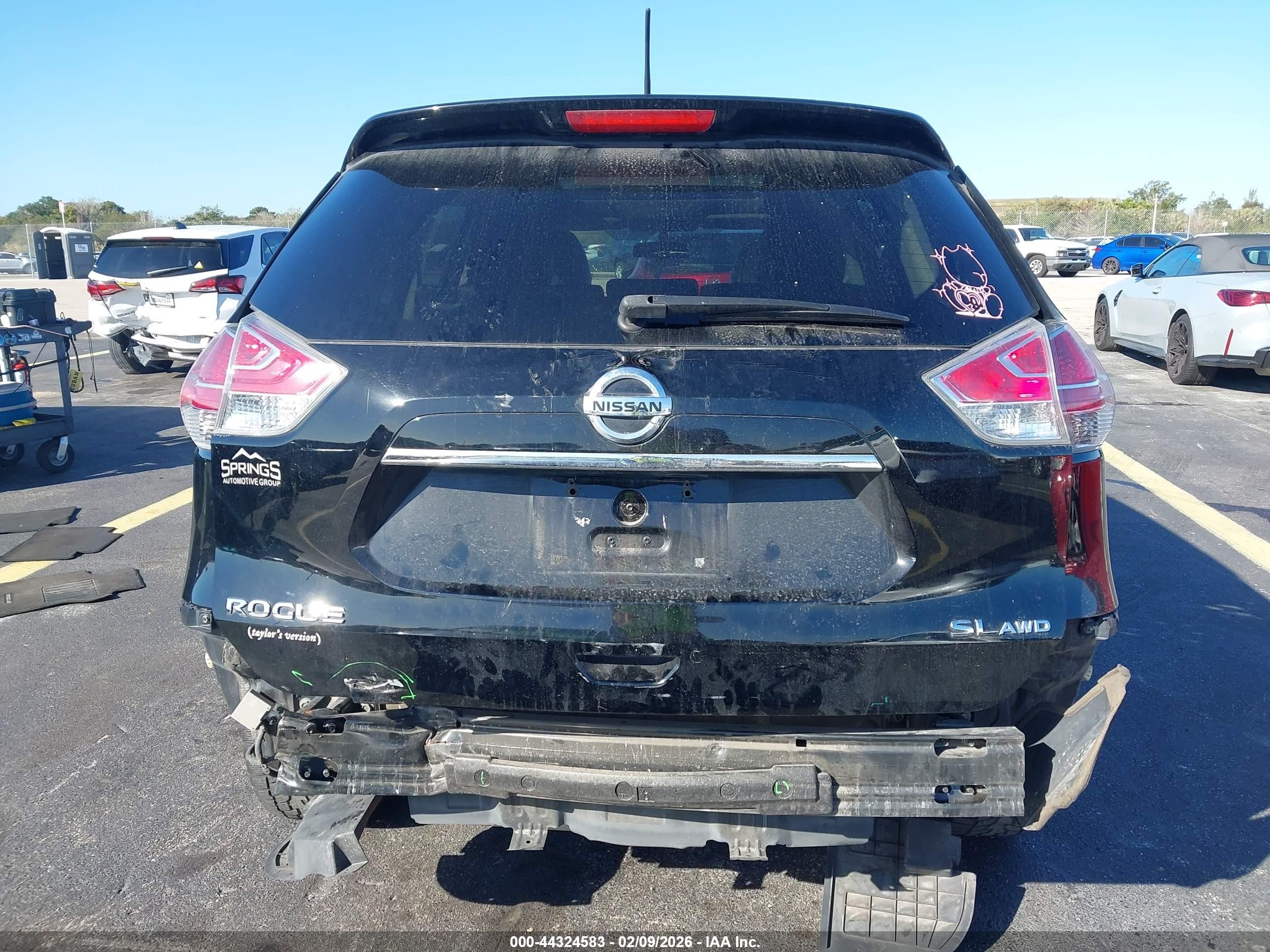 2015 Nissan Rogue Sl Black vin: 5N1AT2MV5FC899700