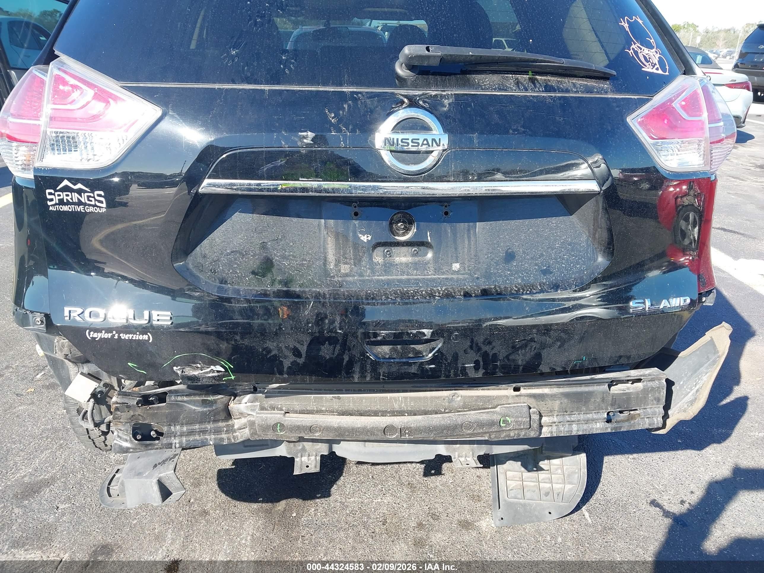 2015 Nissan Rogue Sl Black vin: 5N1AT2MV5FC899700