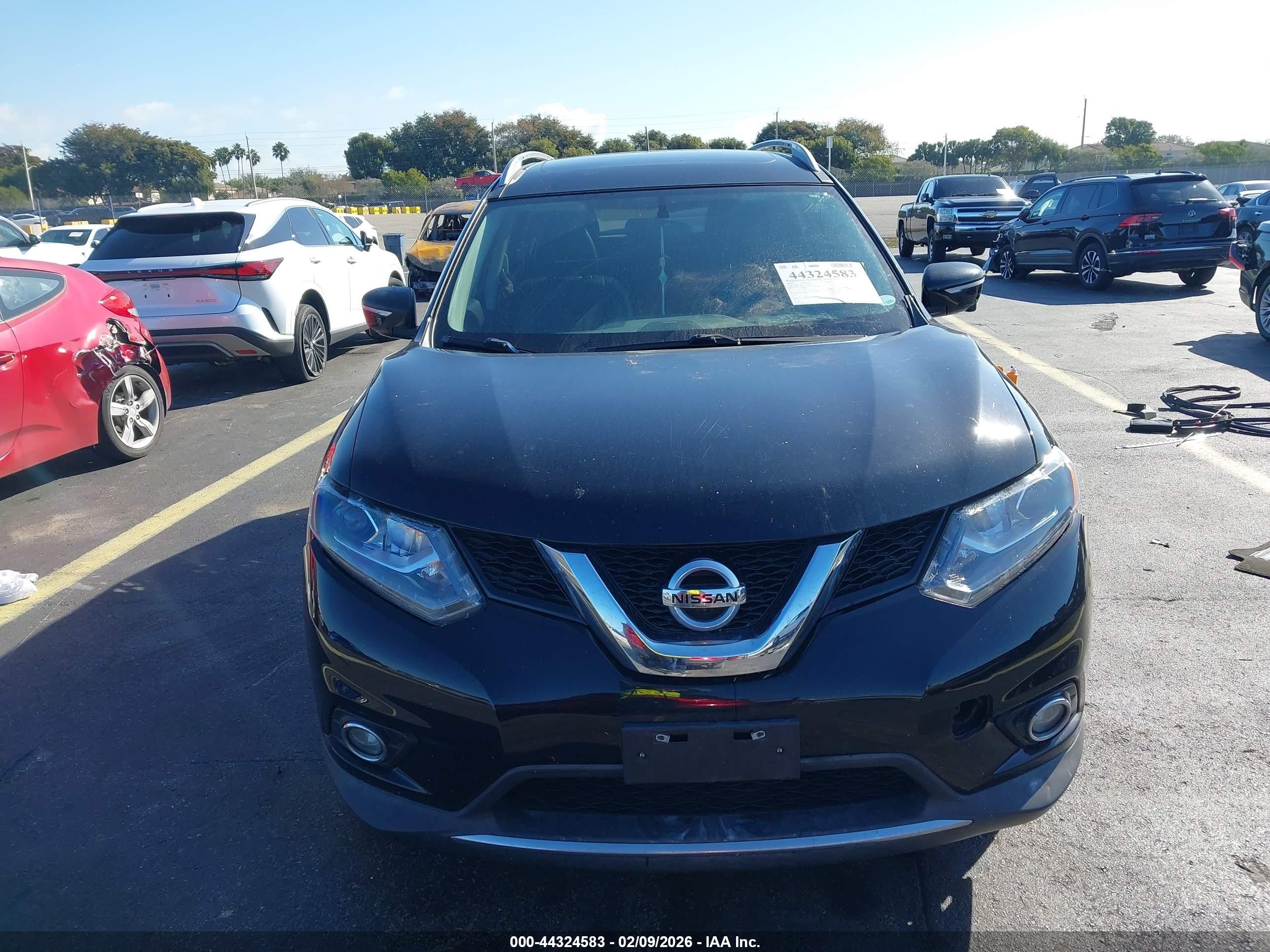 2015 Nissan Rogue Sl Black vin: 5N1AT2MV5FC899700