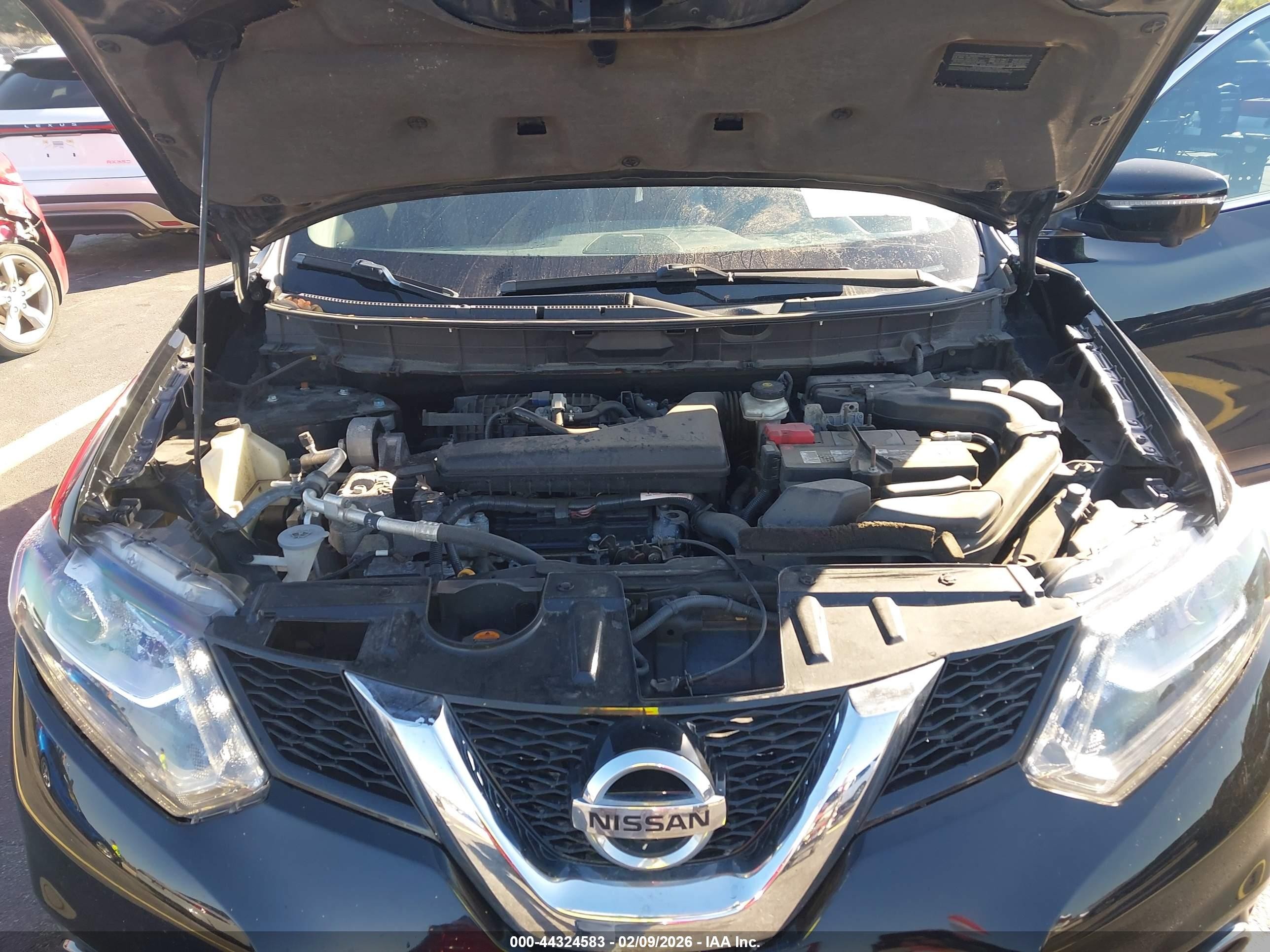 2015 Nissan Rogue Sl Black vin: 5N1AT2MV5FC899700