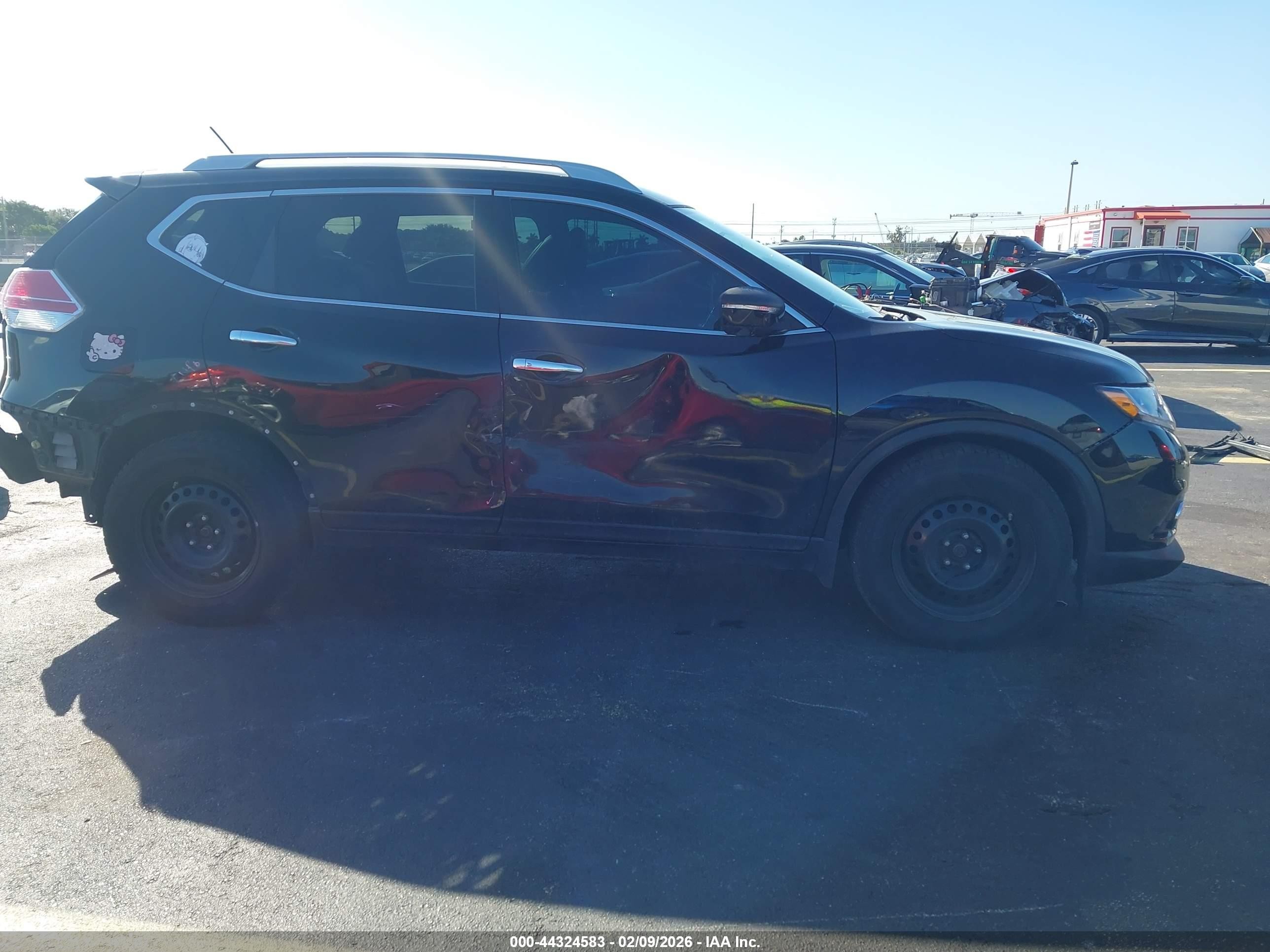 2015 Nissan Rogue Sl Black vin: 5N1AT2MV5FC899700