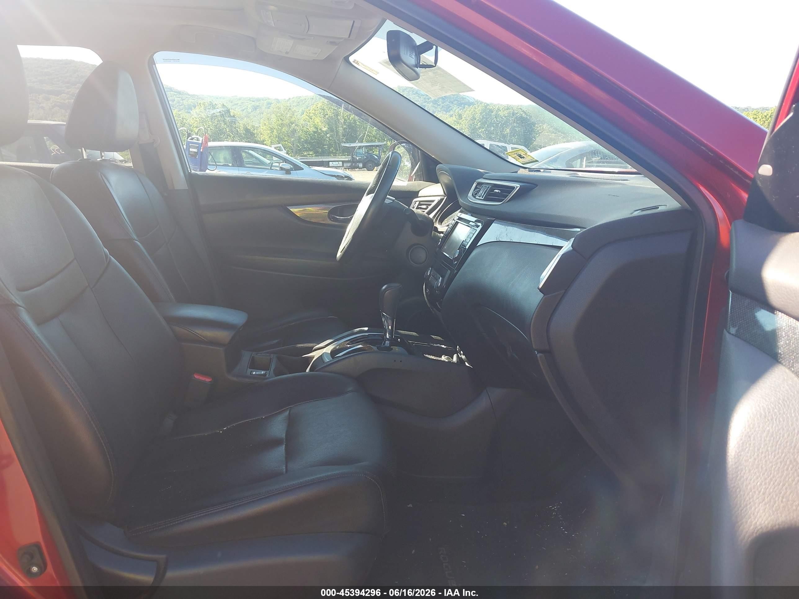 2015 Nissan Rogue Sl Red vin: 5N1AT2MV5FC903695