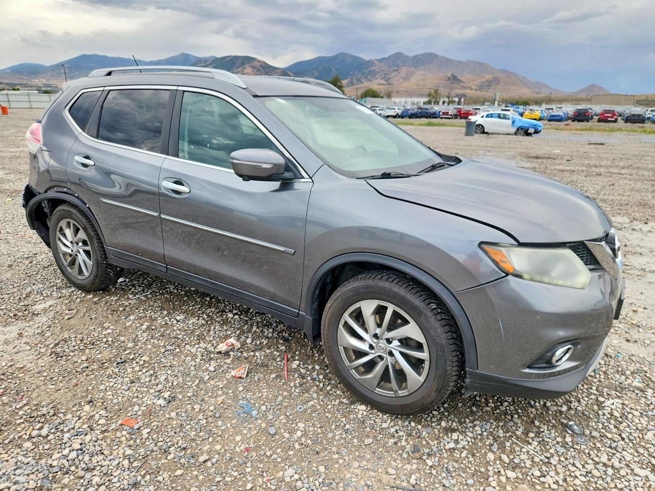 2015 Nissan Rogue Sl Gray vin: 5N1AT2MV5FC905382