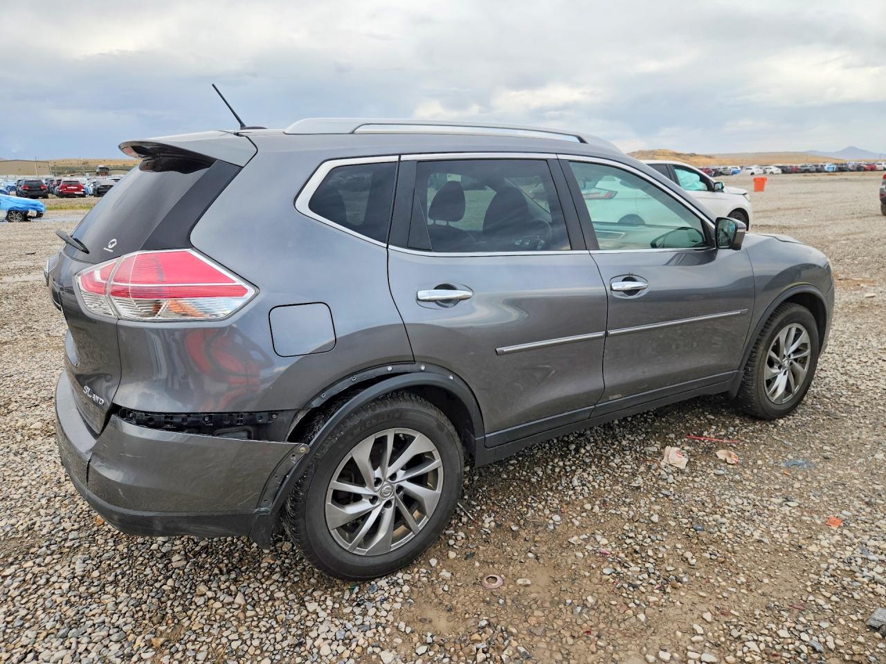 2015 Nissan Rogue Sl Gray vin: 5N1AT2MV5FC905382