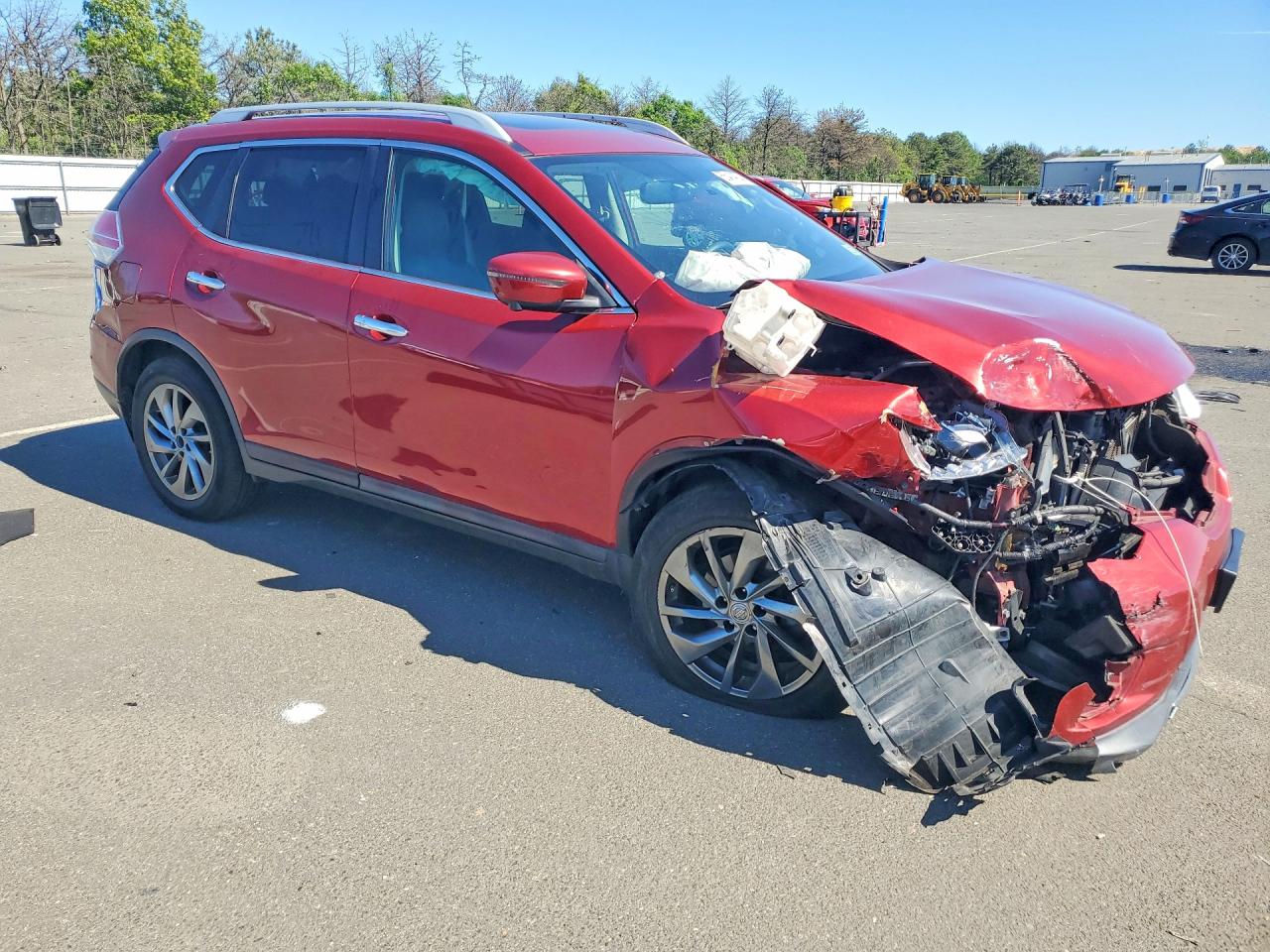 2015 Nissan Rogue Sl Red vin: 5N1AT2MV5FC909285