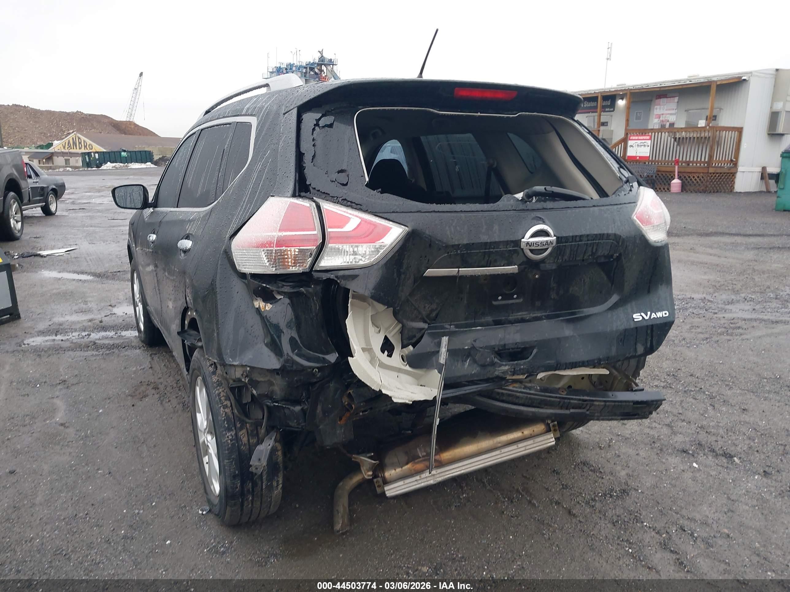 2015 Nissan Rogue Sv Black vin: 5N1AT2MV5FC915524