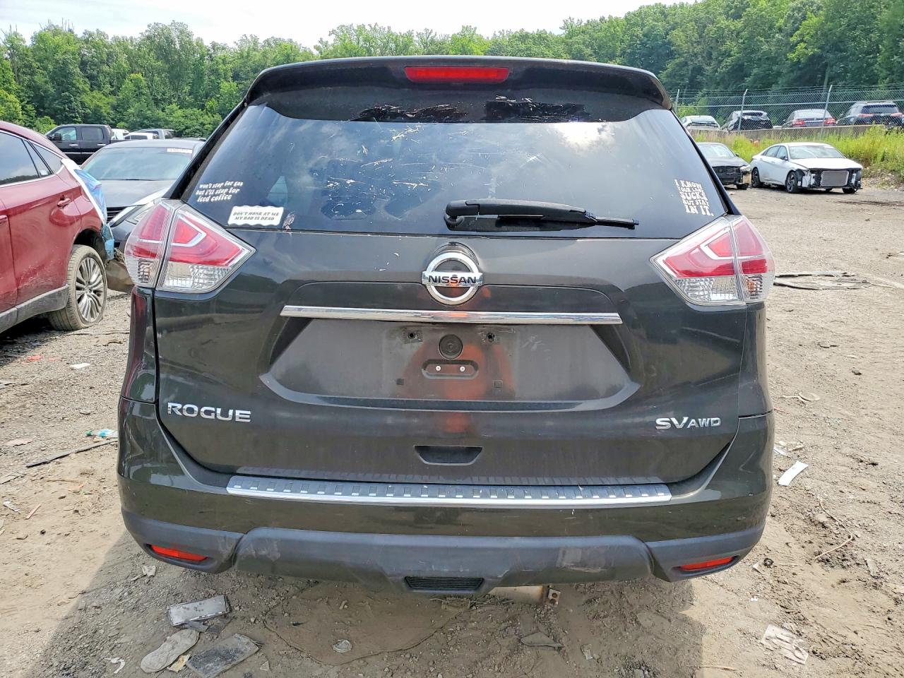 2015 Nissan Rogue Sv Green vin: 5N1AT2MV5FC925132