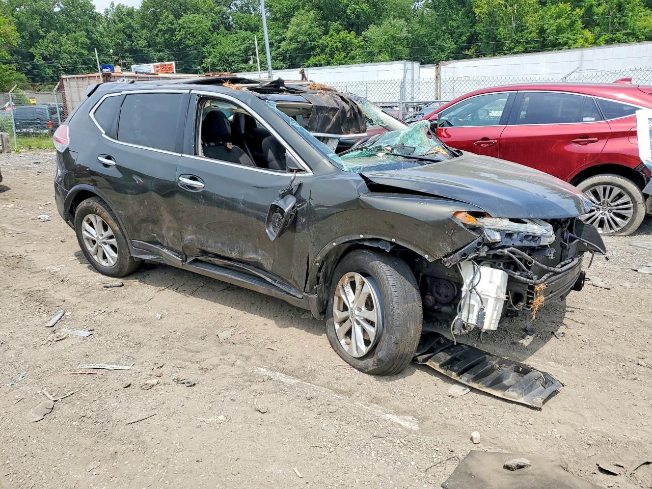 2015 Nissan Rogue Sv Green vin: 5N1AT2MV5FC925132