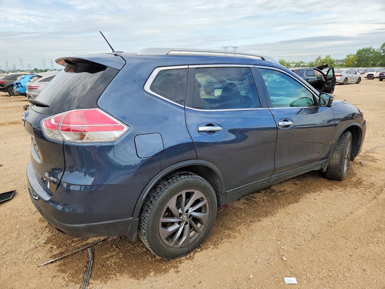 2016 Nissan Rogue Sl Blue vin: 5N1AT2MV5GC833214