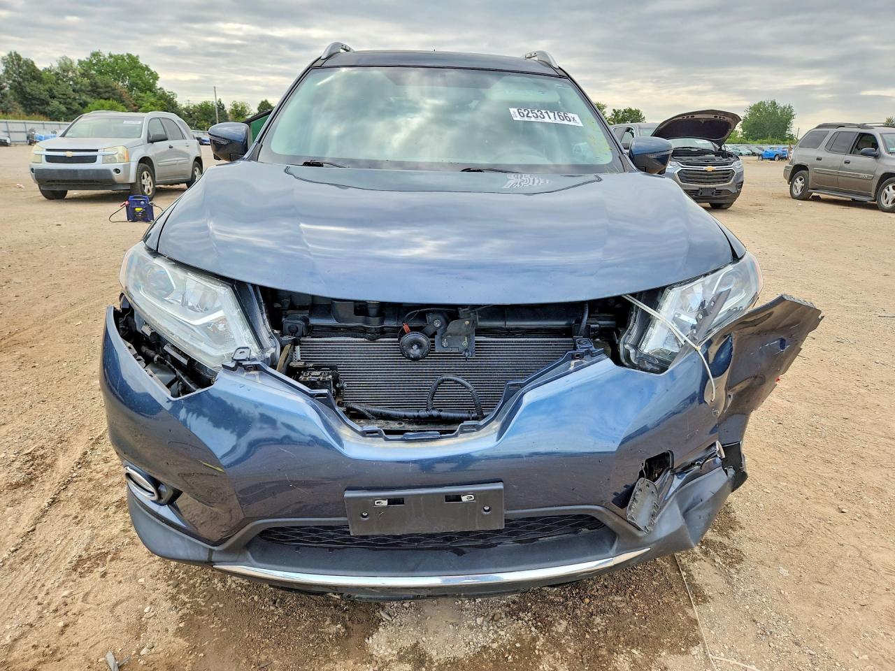 2016 Nissan Rogue Sl Blue vin: 5N1AT2MV5GC833214