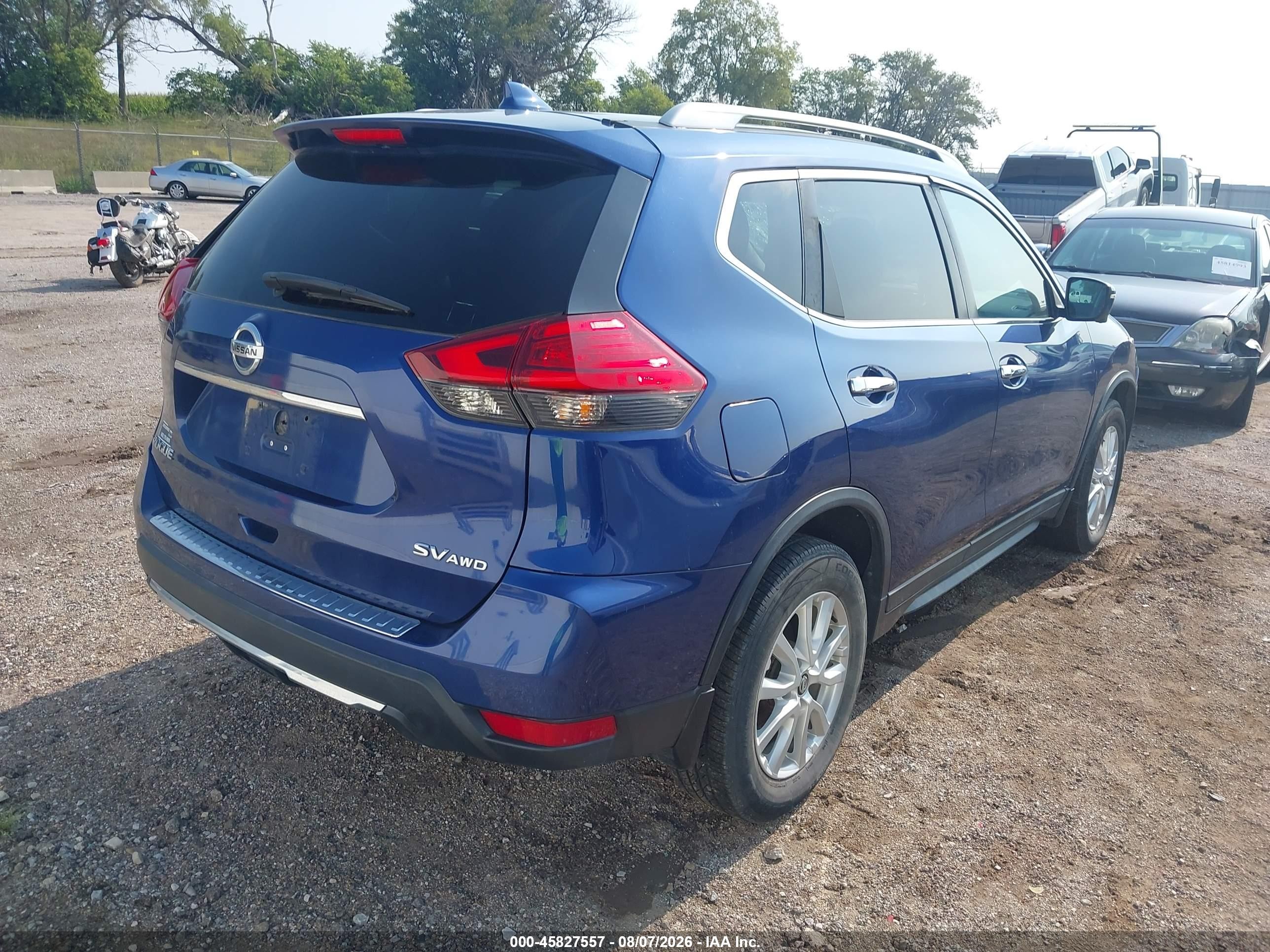 2017 Nissan Rogue Sv Blue vin: 5N1AT2MV5HC779608