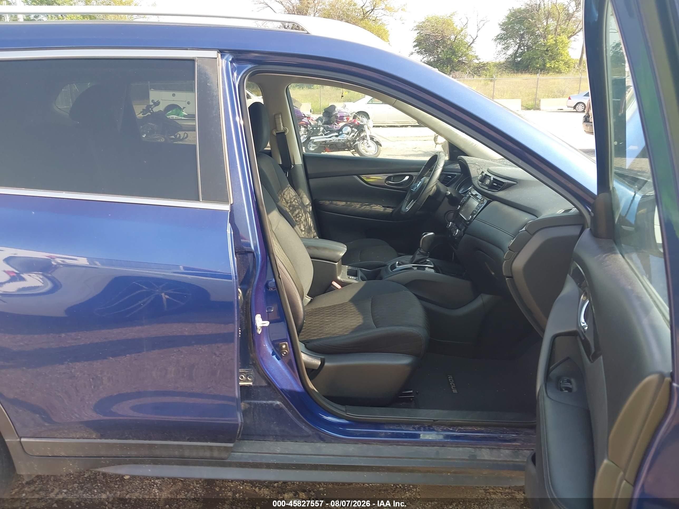 2017 Nissan Rogue Sv Blue vin: 5N1AT2MV5HC779608