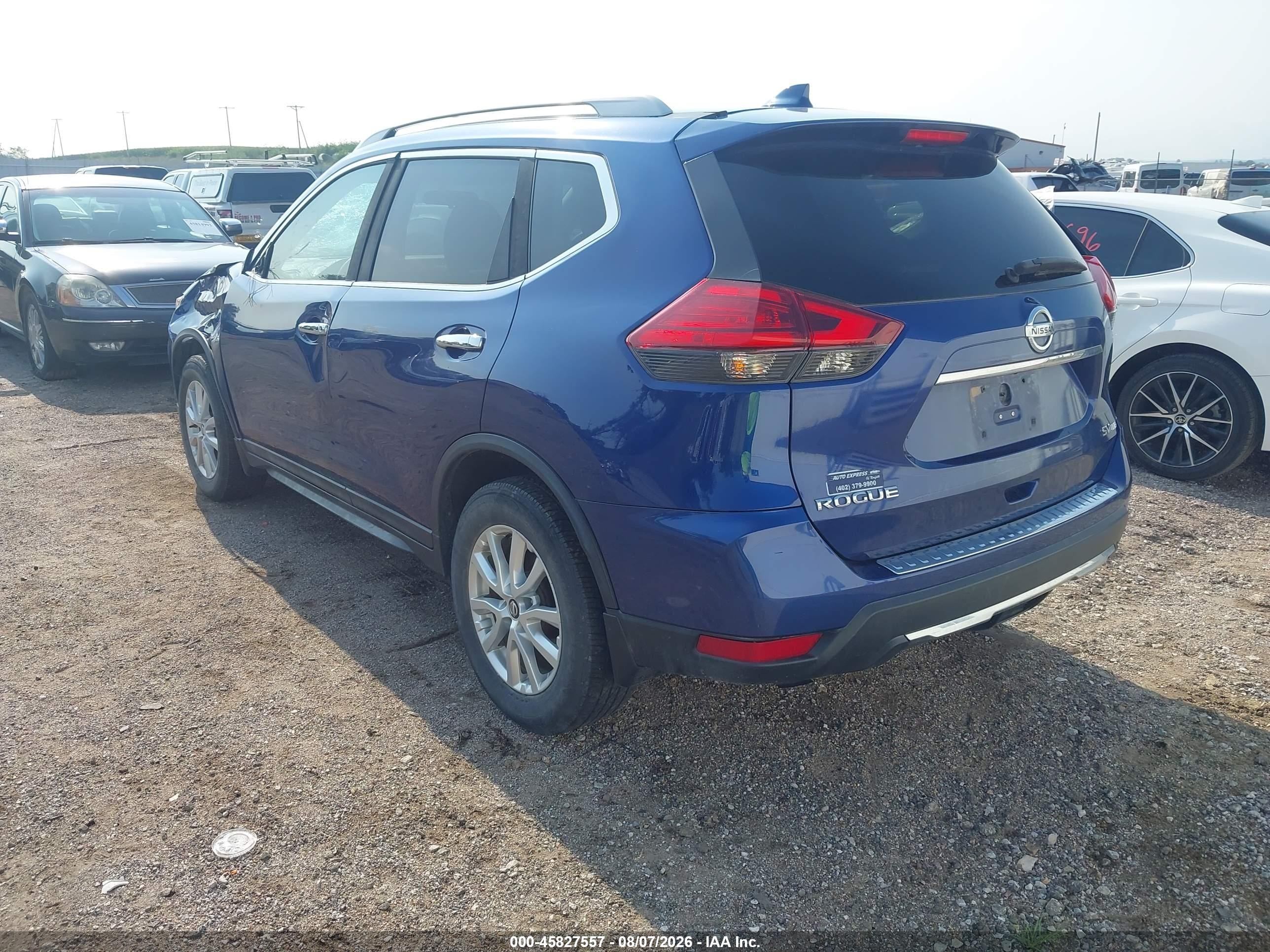 2017 Nissan Rogue Sv Blue vin: 5N1AT2MV5HC779608