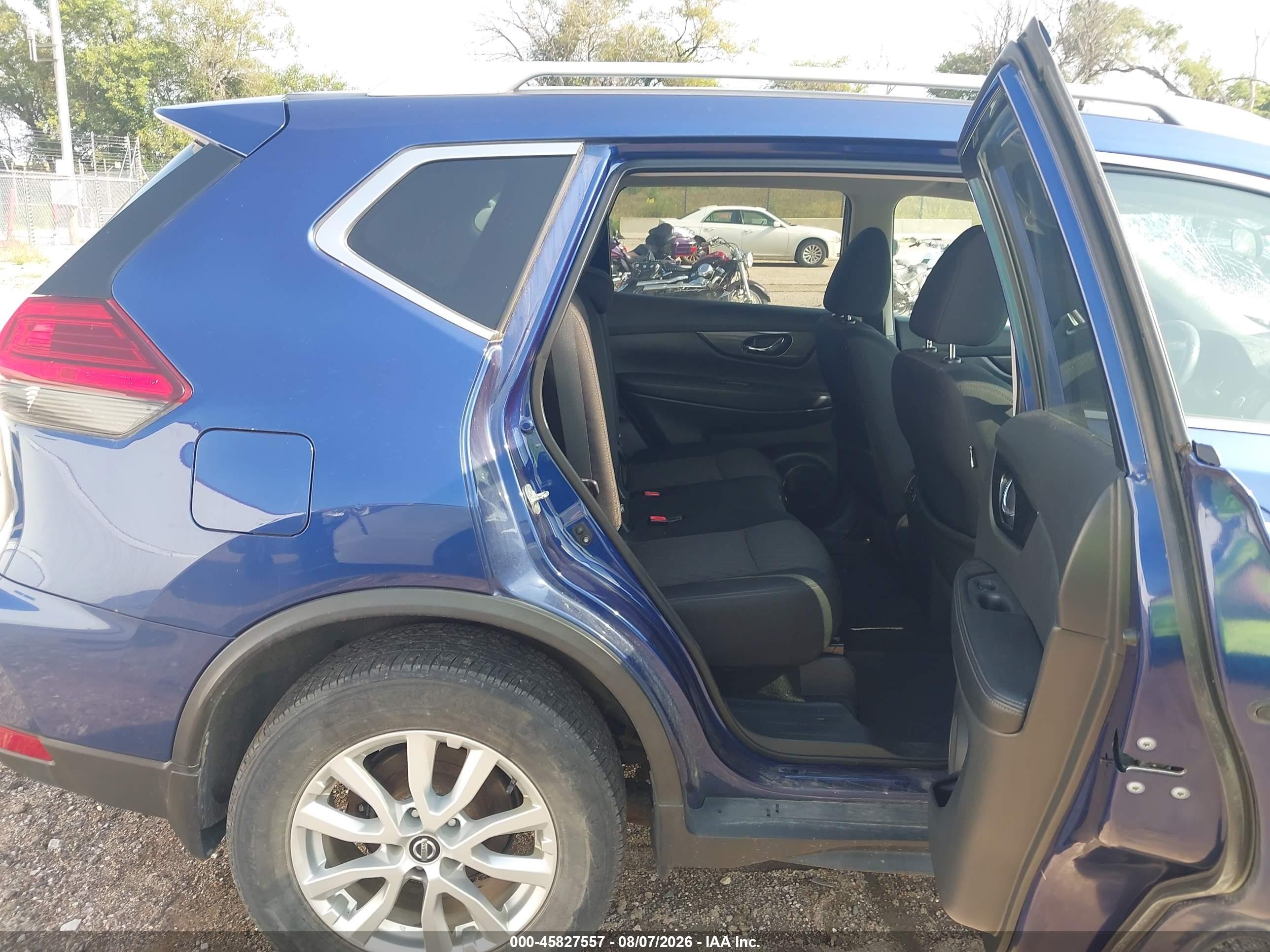 2017 Nissan Rogue Sv Blue vin: 5N1AT2MV5HC779608