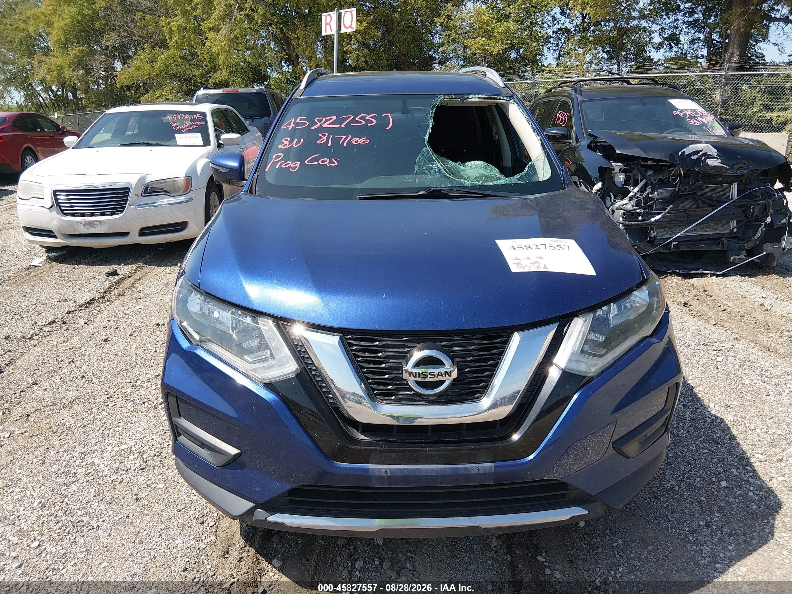2017 Nissan Rogue Sv Blue vin: 5N1AT2MV5HC779608