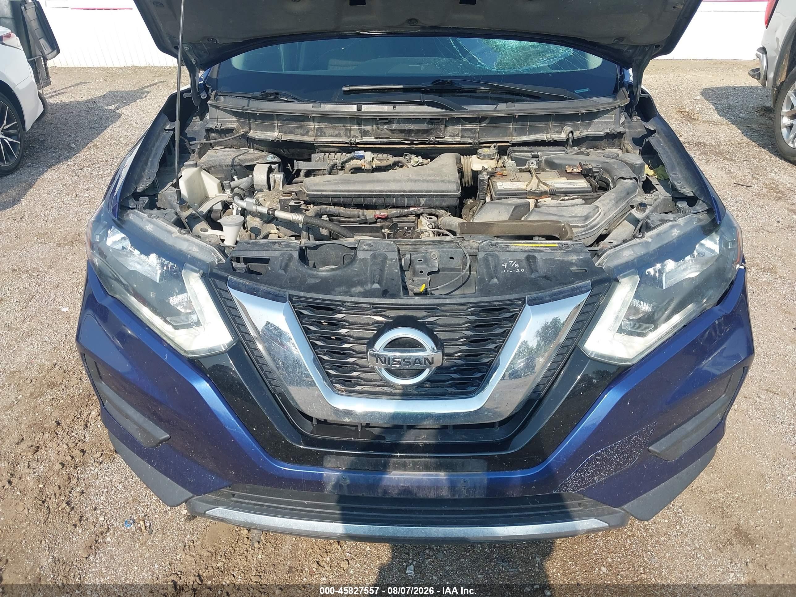 2017 Nissan Rogue Sv Blue vin: 5N1AT2MV5HC779608