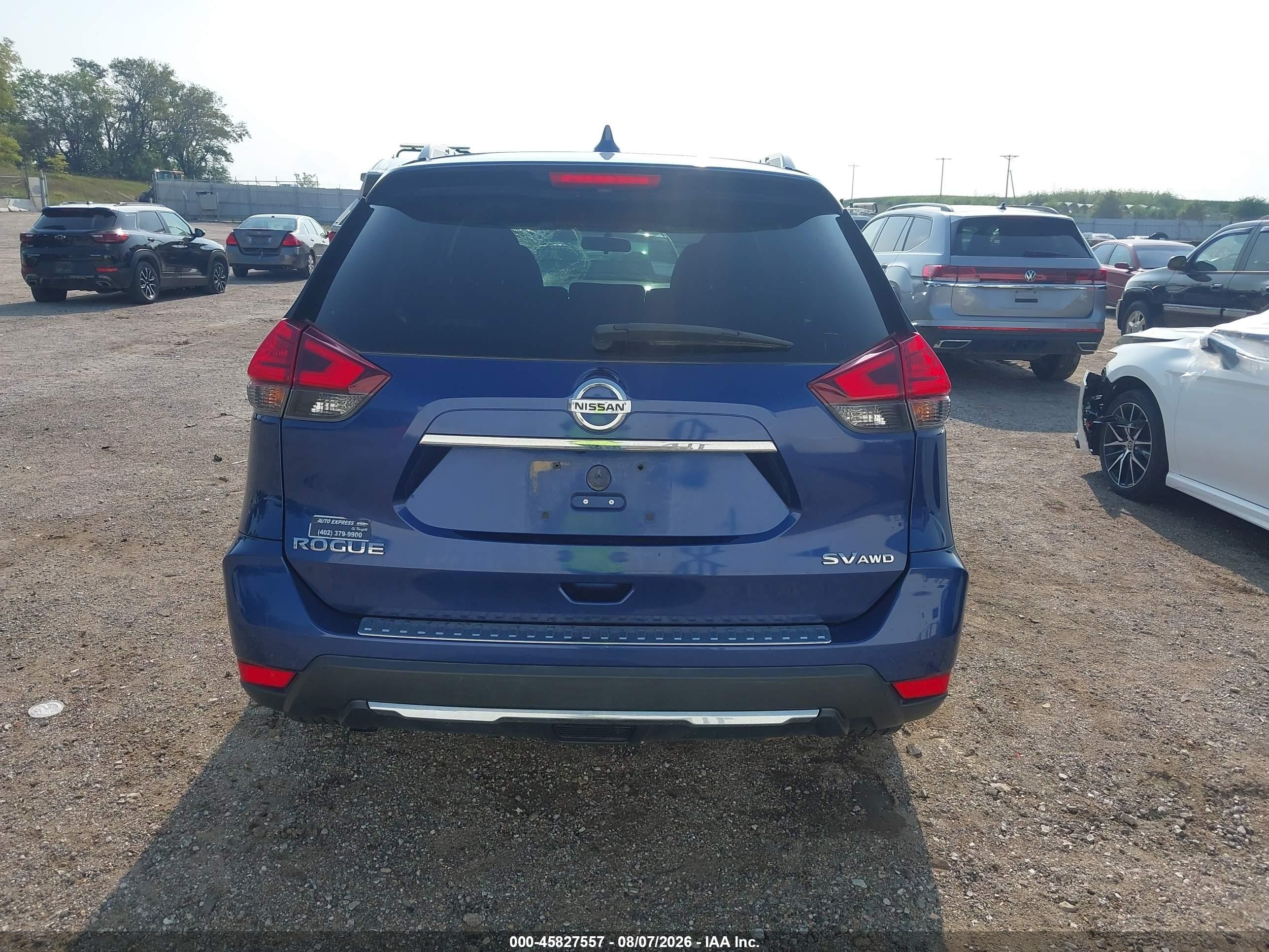 2017 Nissan Rogue Sv Blue vin: 5N1AT2MV5HC779608