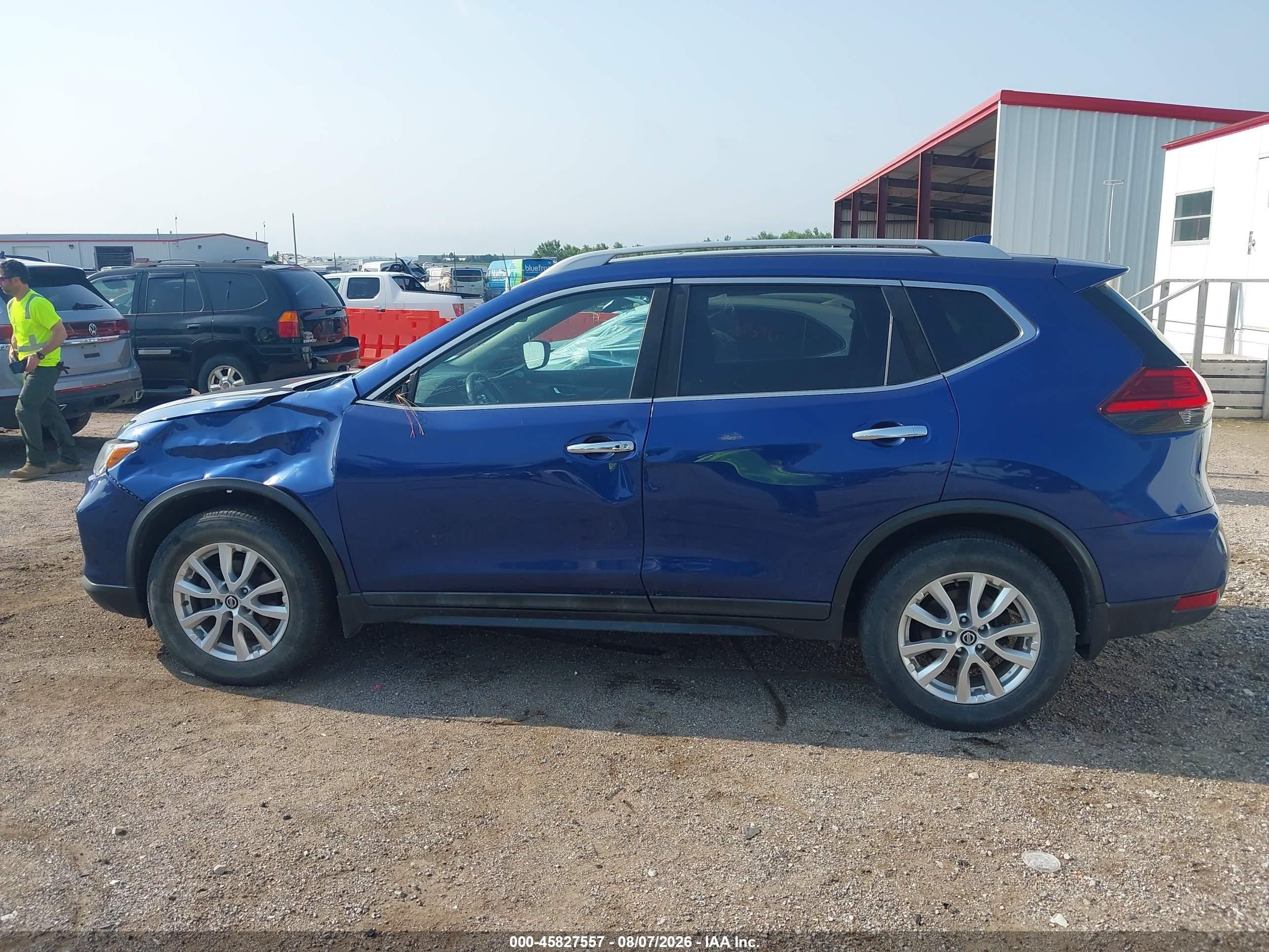 2017 Nissan Rogue Sv Blue vin: 5N1AT2MV5HC779608