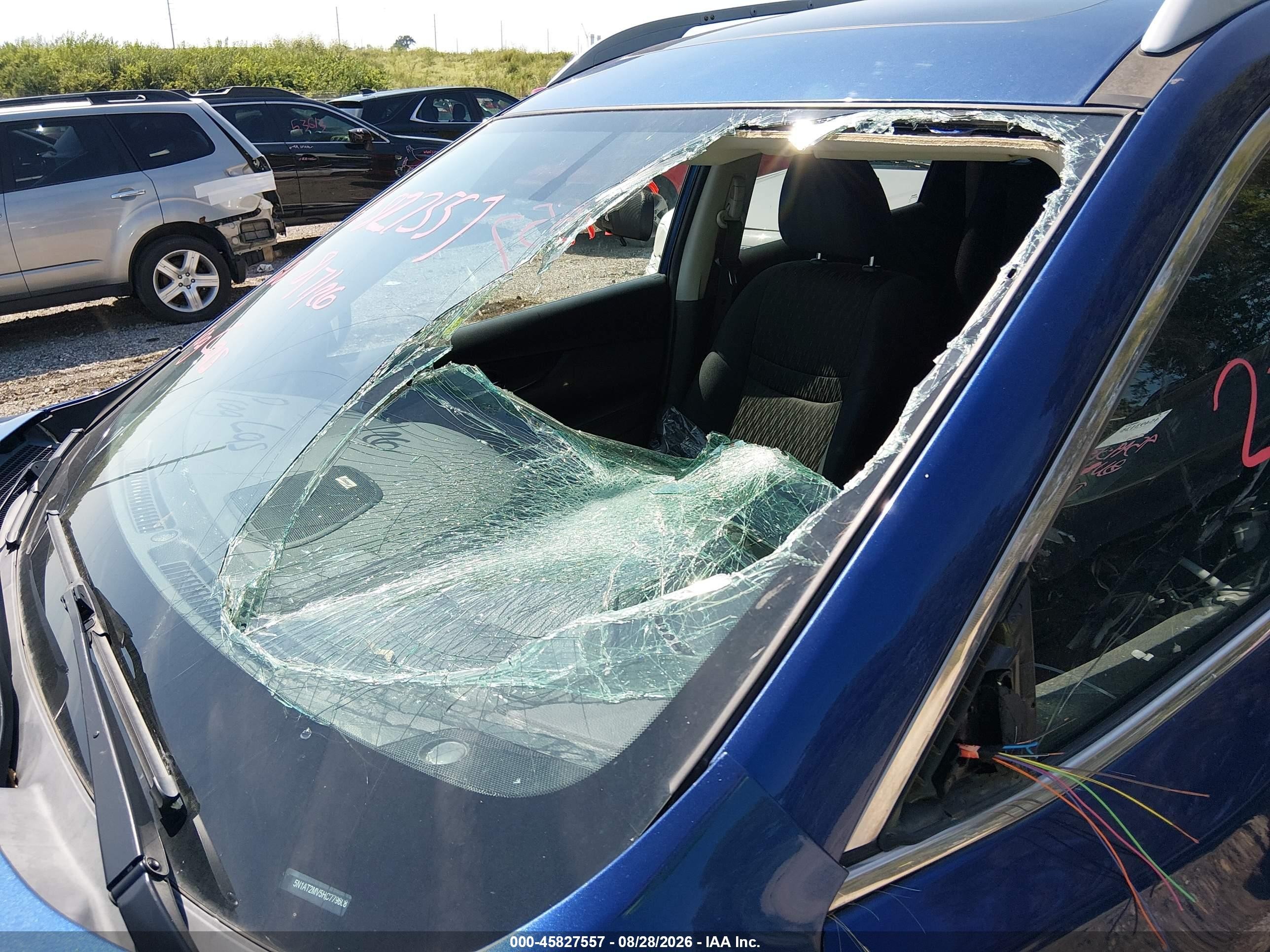 2017 Nissan Rogue Sv Blue vin: 5N1AT2MV5HC779608