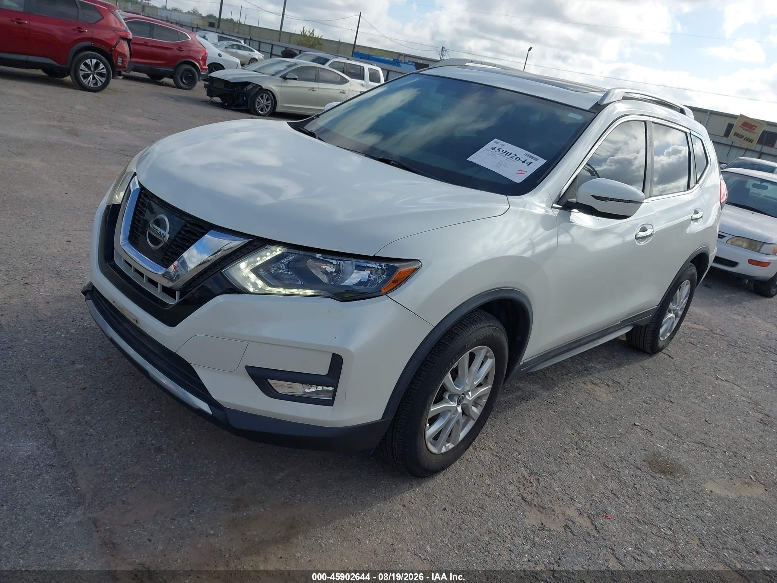 2017 Nissan Rogue Sv White vin: 5N1AT2MV5HC849558