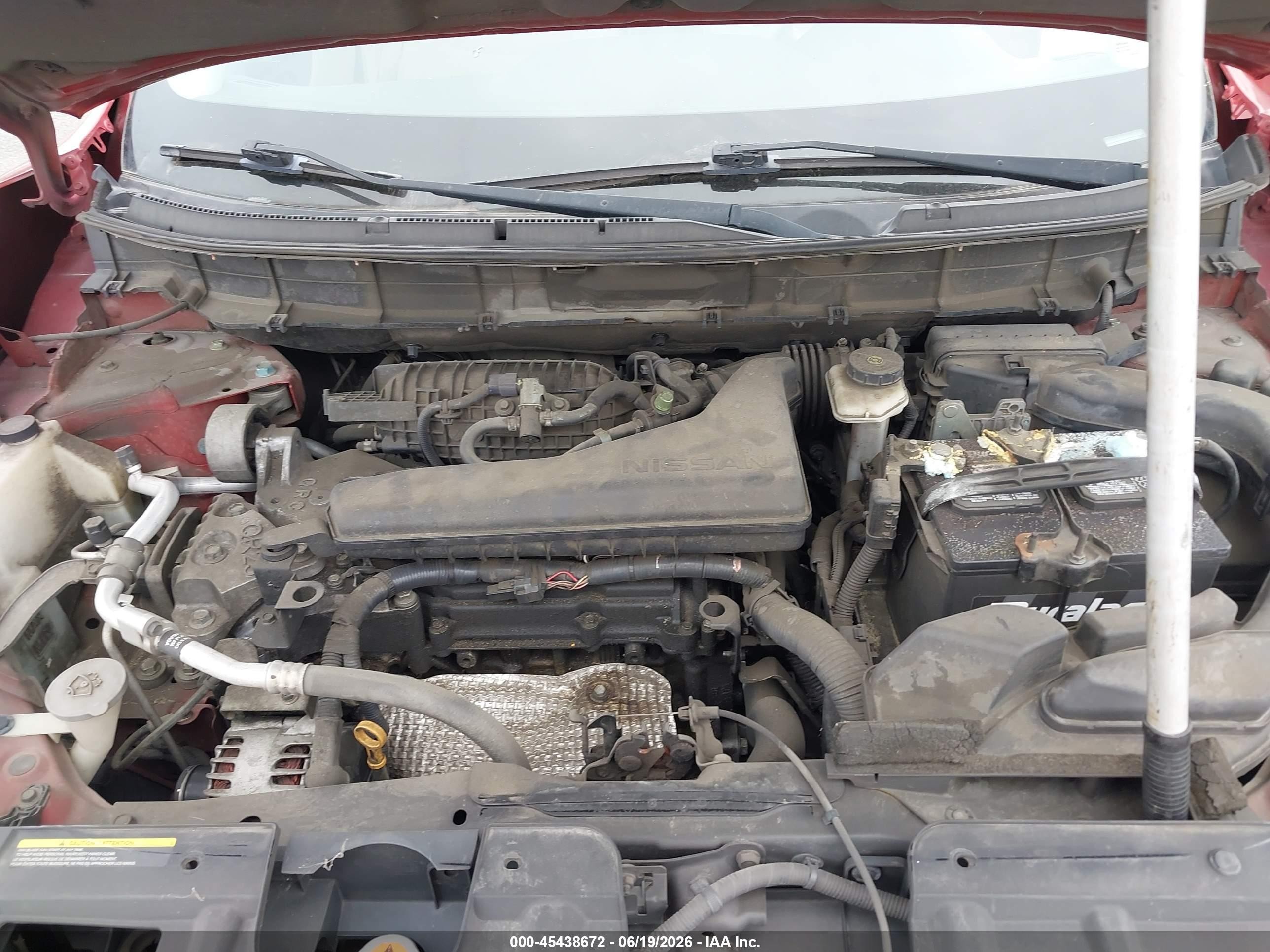 2014 Nissan Rogue S Red vin: 5N1AT2MV6EC752137