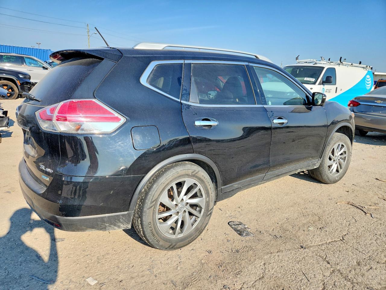 2014 Nissan Rogue Sl Blue vin: 5N1AT2MV6EC753112