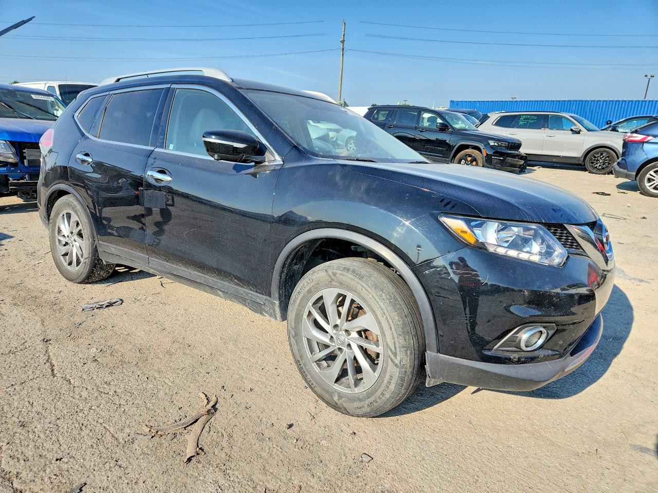 2014 Nissan Rogue Sl Blue vin: 5N1AT2MV6EC753112