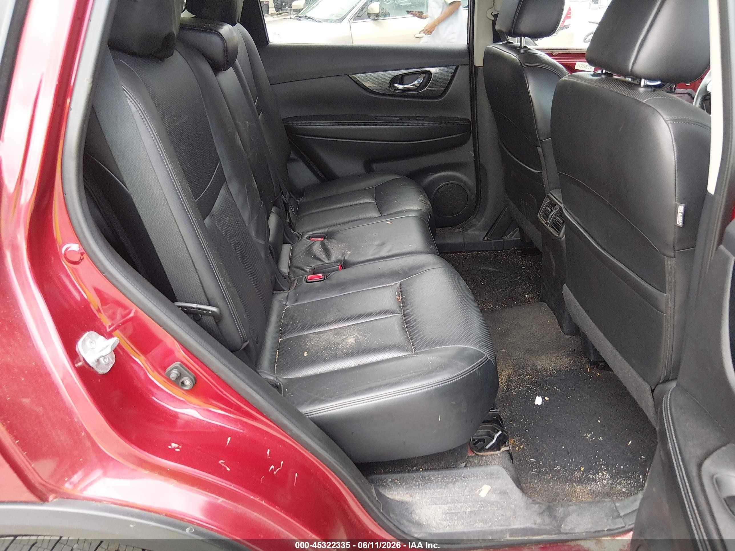 2014 Nissan Rogue Sl Red vin: 5N1AT2MV6EC758228