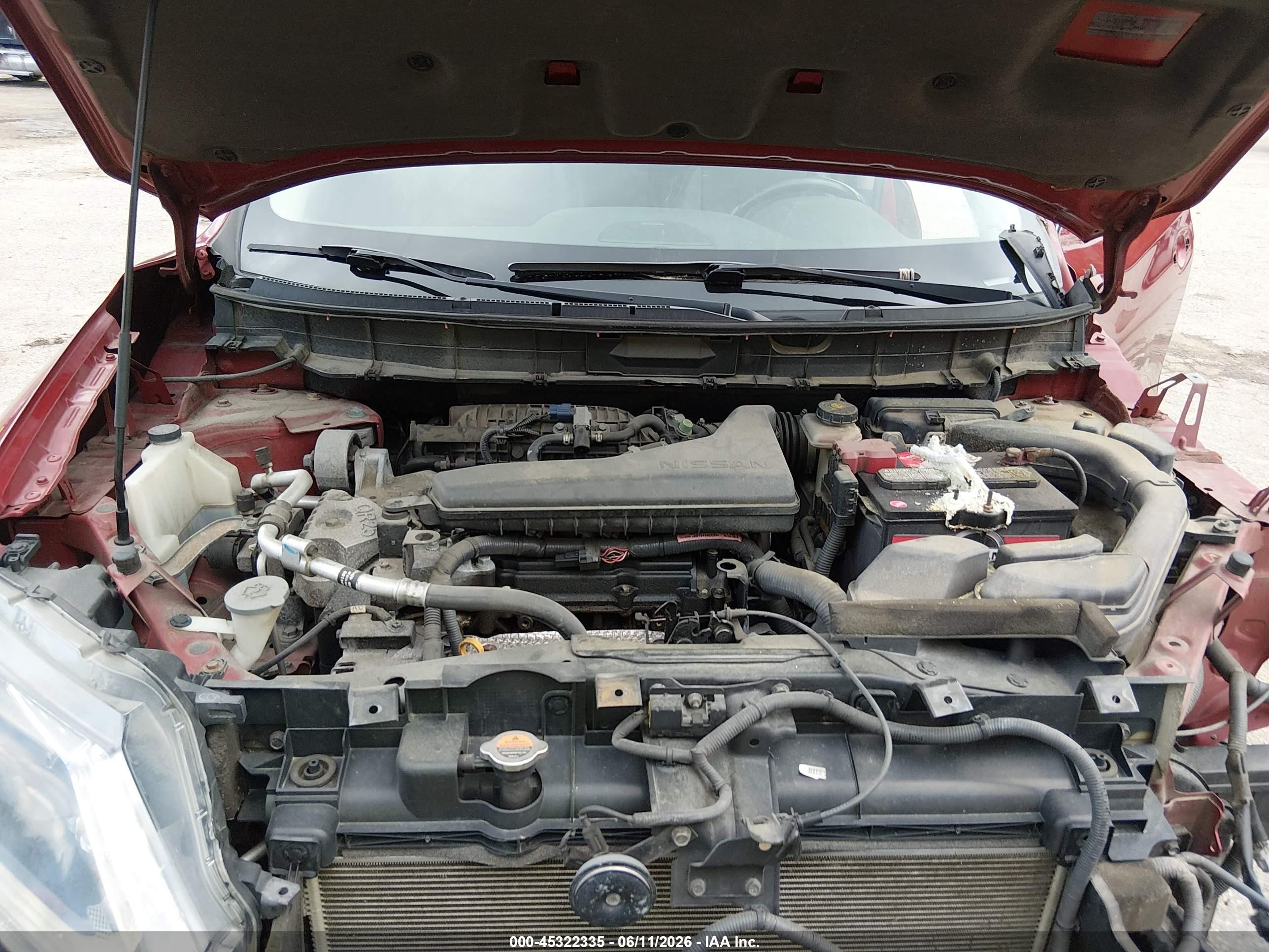 2014 Nissan Rogue Sl Red vin: 5N1AT2MV6EC758228