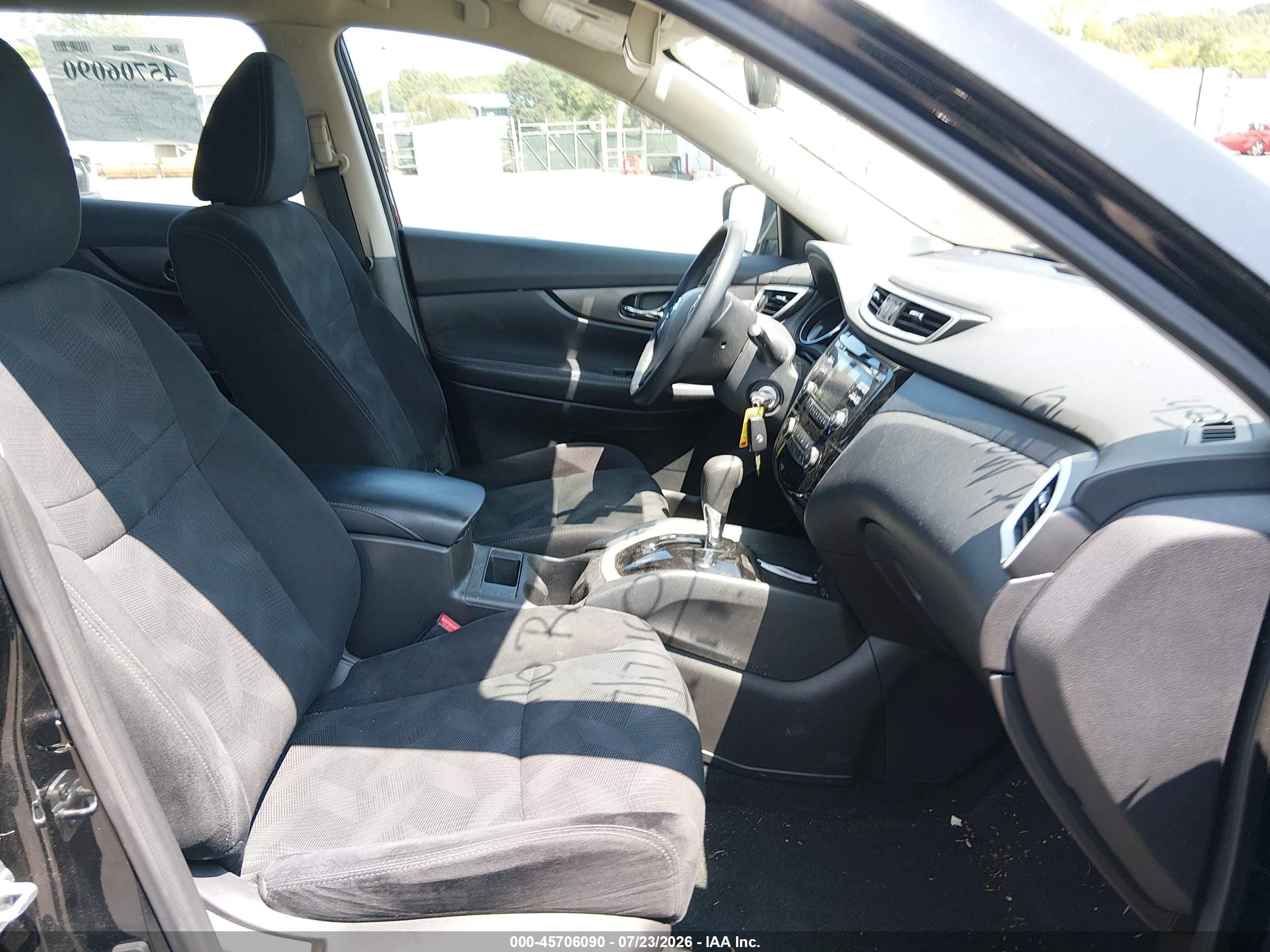 2014 Nissan Rogue S Black vin: 5N1AT2MV6EC768709