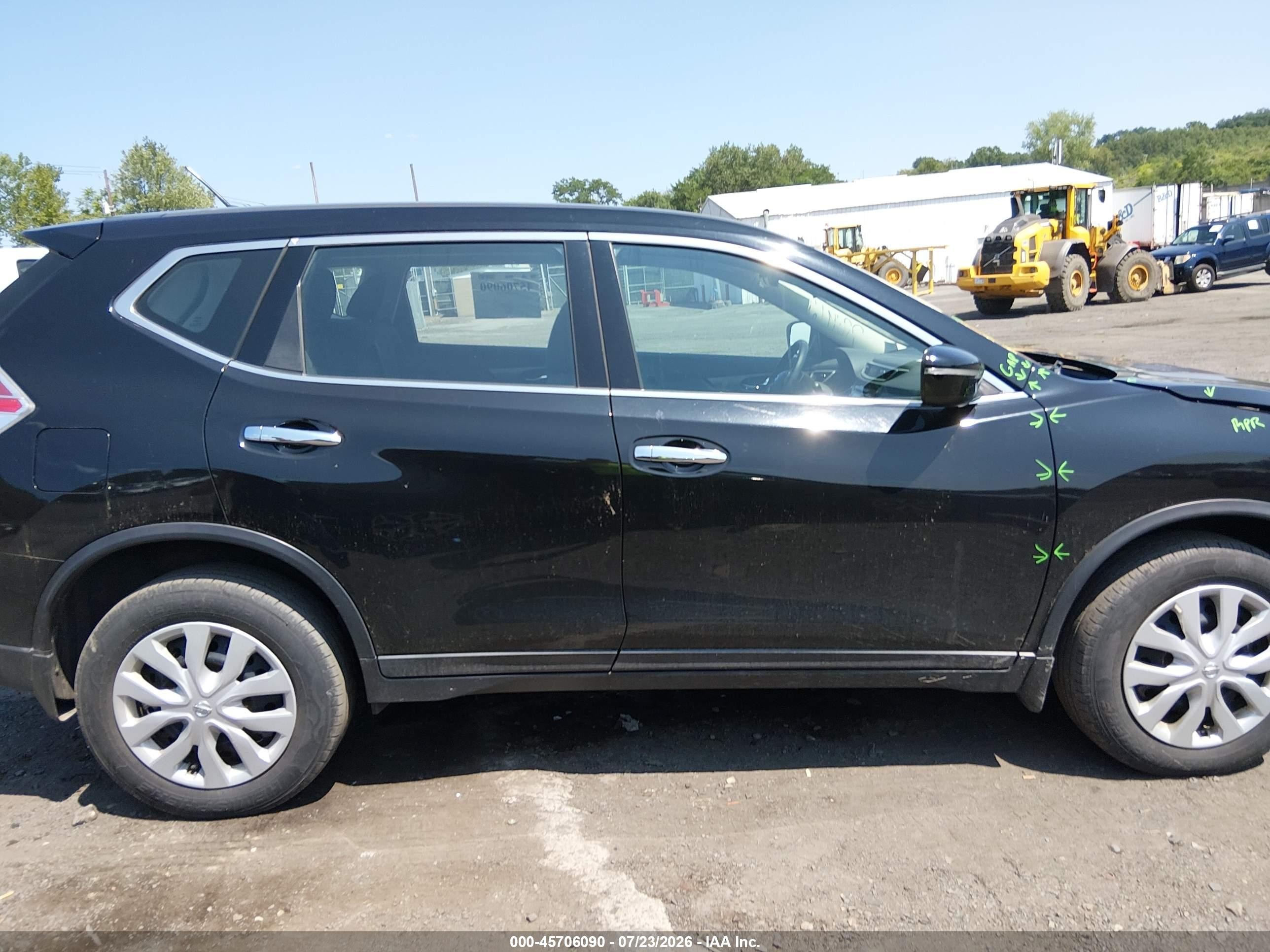 2014 Nissan Rogue S Black vin: 5N1AT2MV6EC768709