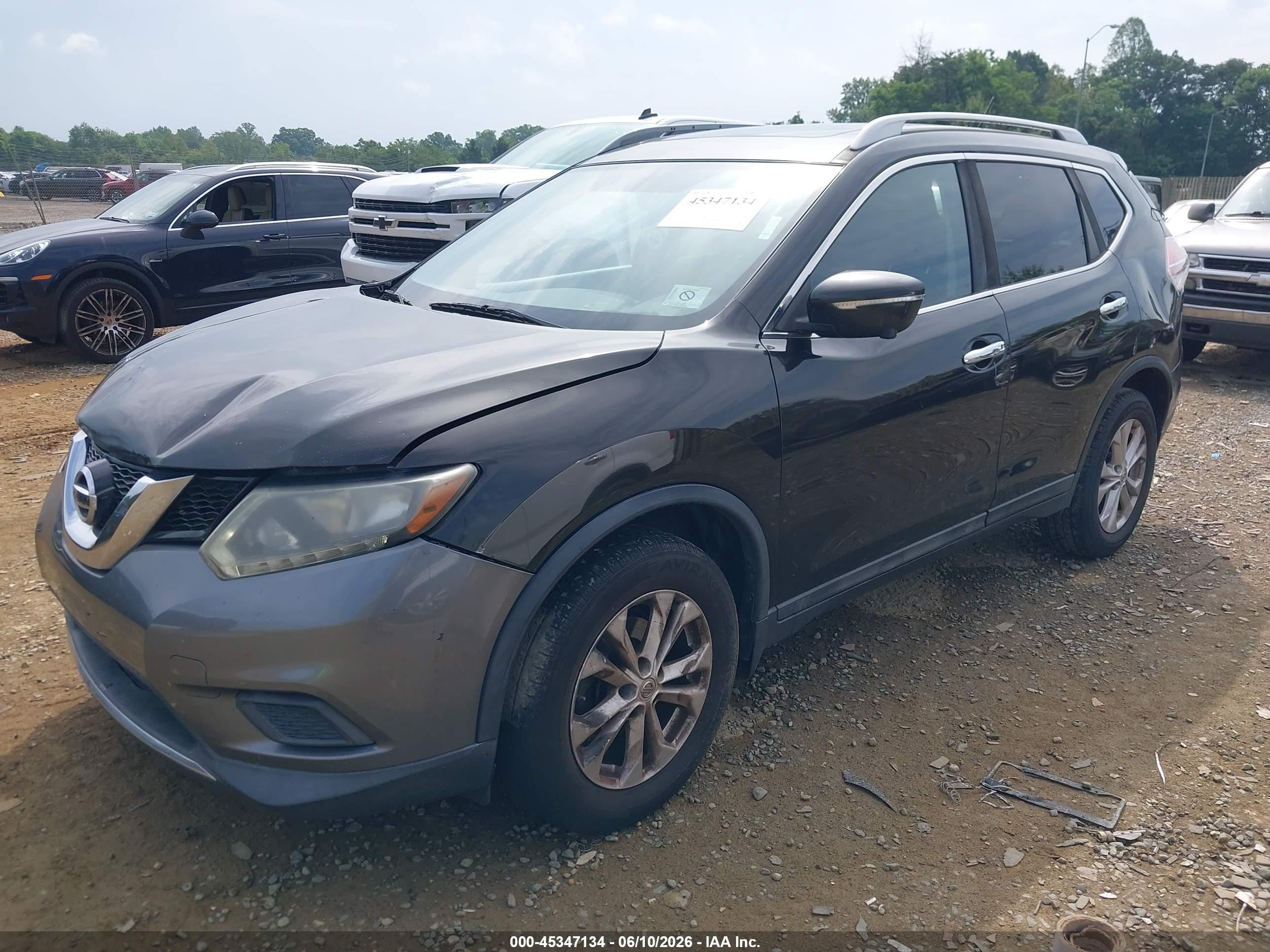 2014 Nissan Rogue Sv Gray vin: 5N1AT2MV6EC776602