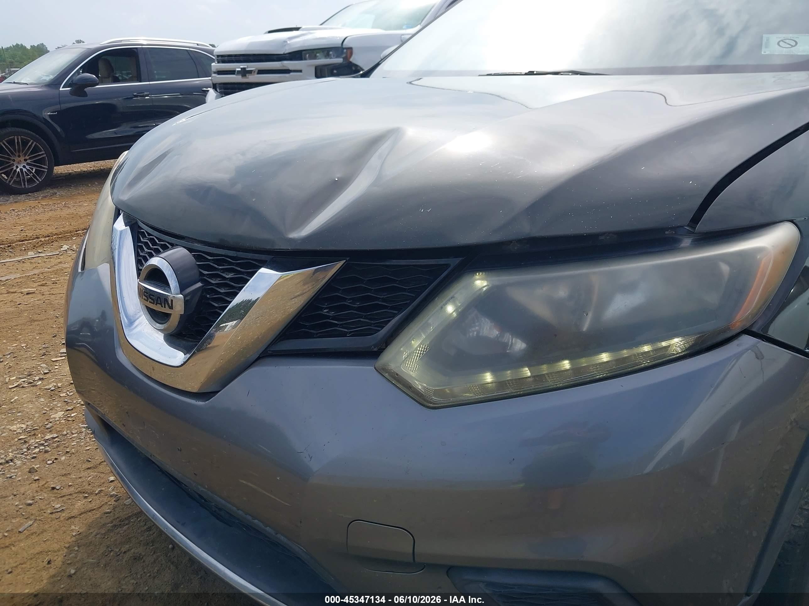 2014 Nissan Rogue Sv Gray vin: 5N1AT2MV6EC776602