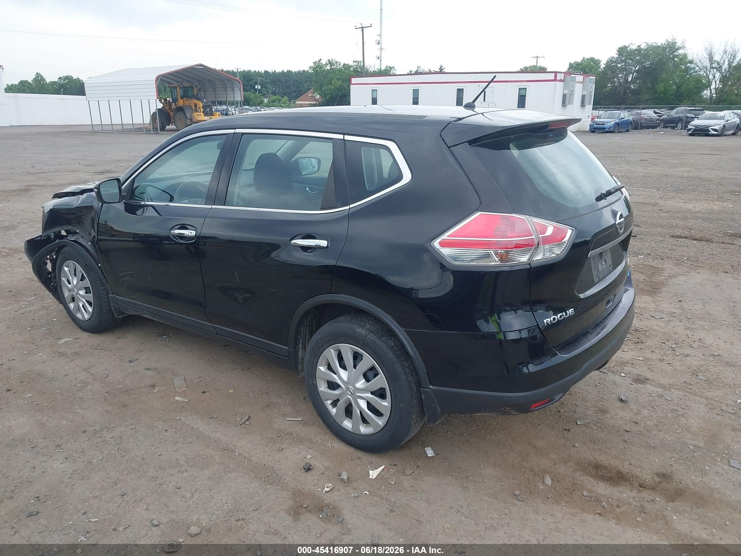 2014 Nissan Rogue S Черный vin: 5N1AT2MV6EC777412