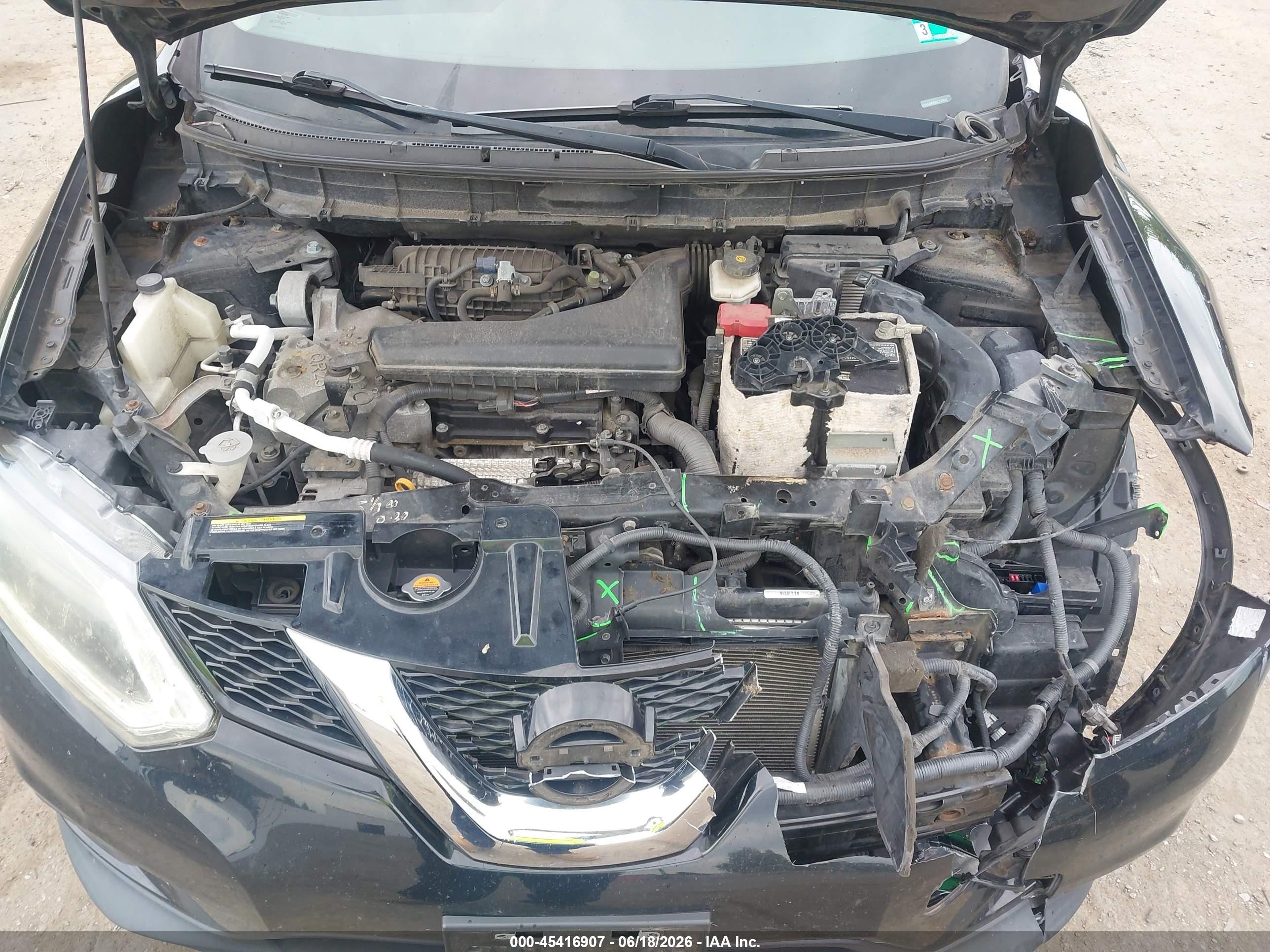 2014 Nissan Rogue S Черный vin: 5N1AT2MV6EC777412