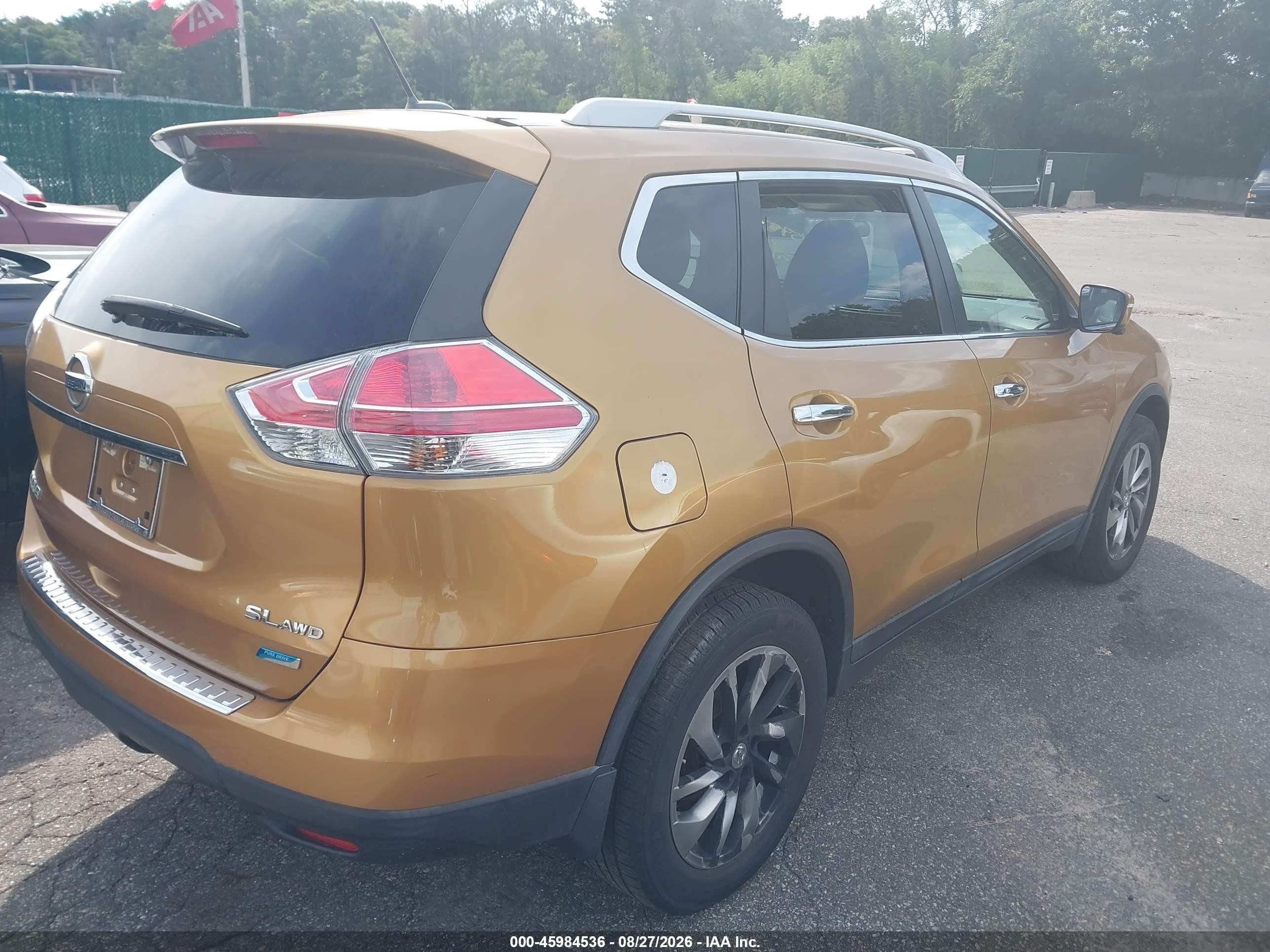2014 Nissan Rogue Sl Gold vin: 5N1AT2MV6EC778155